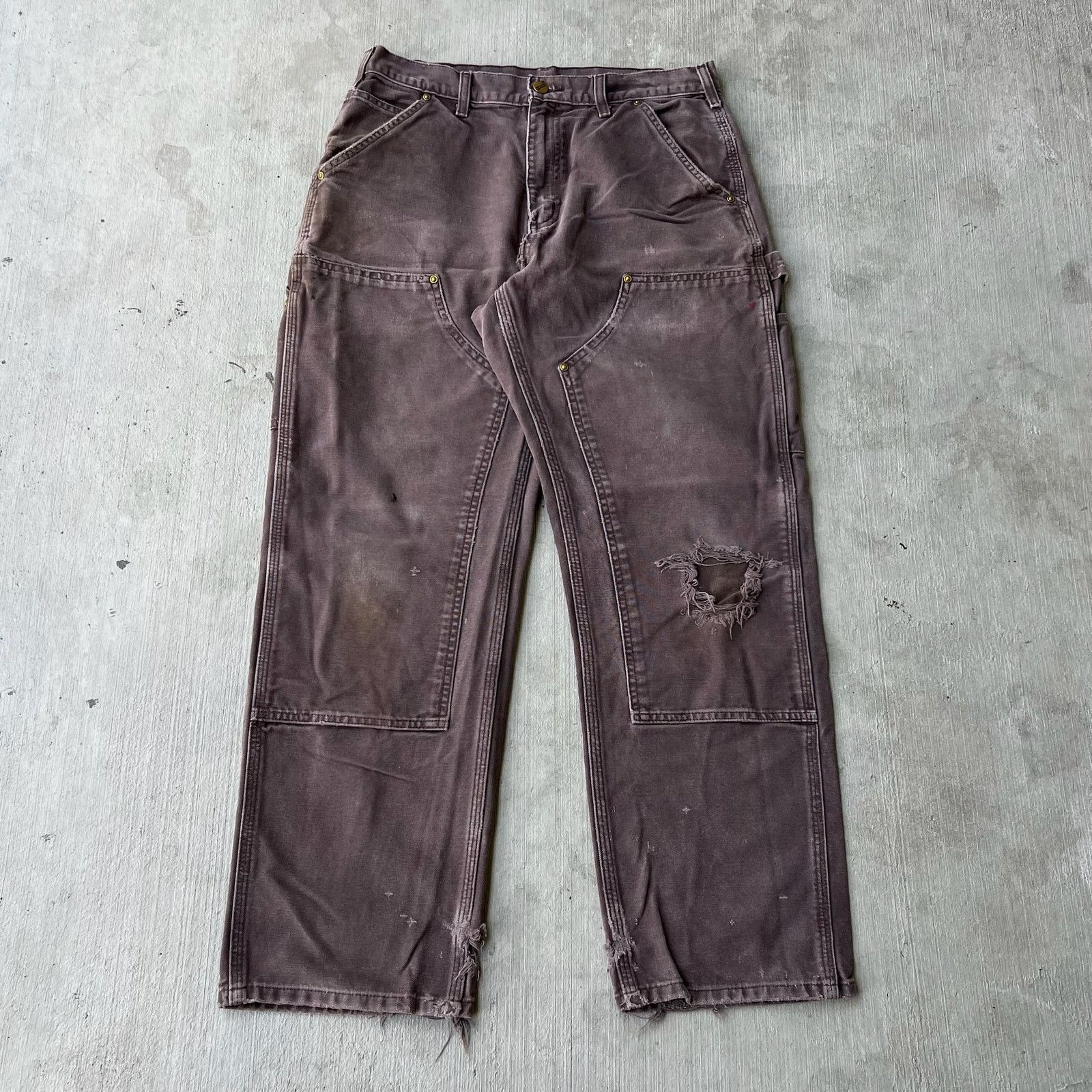 Carhartt brown double knee work wear carpenter pants