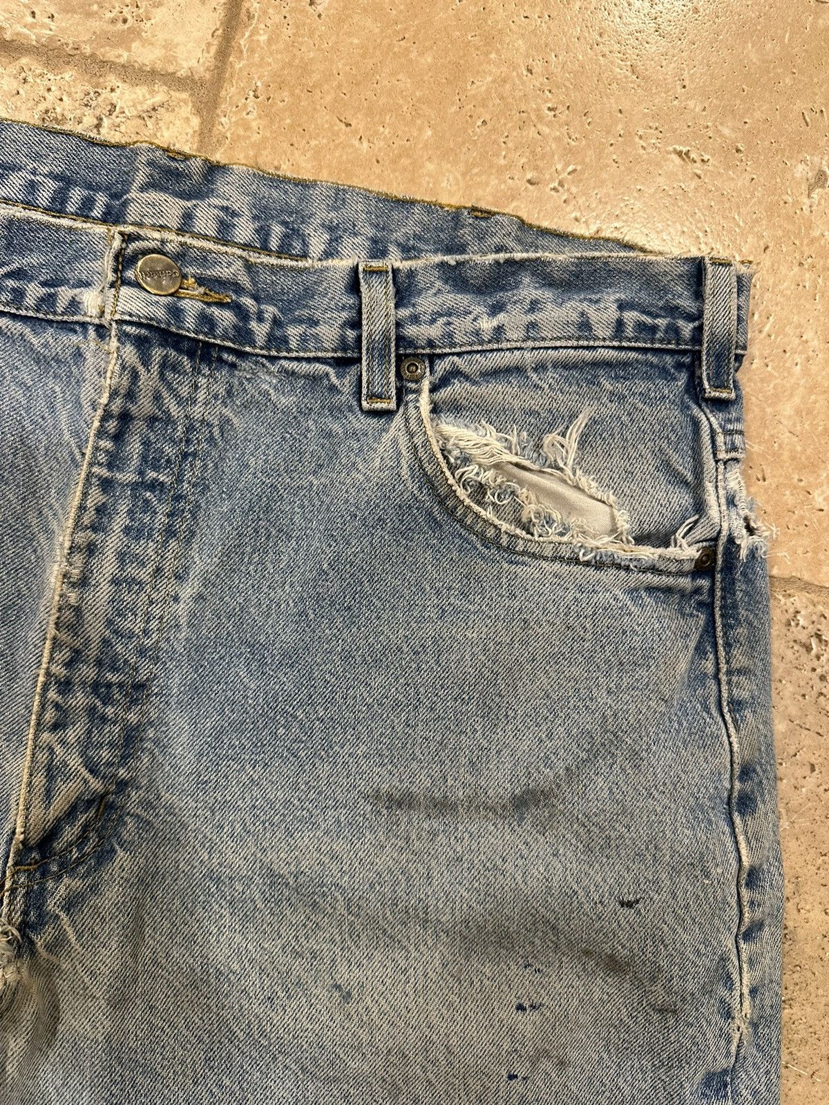 Carhartt Vintage Carhartt Thrashed / Distressed Blue Denim Jeans Size US 36 / EU 52 - 7 Thumbnail