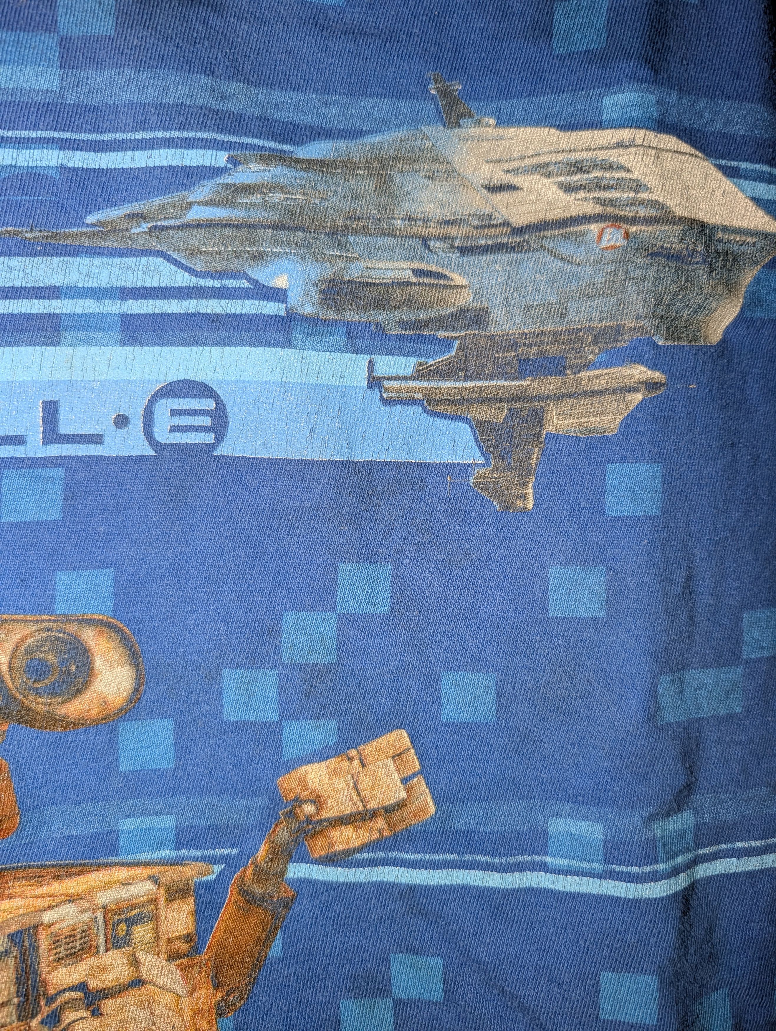 Disney Wall-E Disney Pixar Graphic T-Shirt Youth Large Blue Movie Size US L / EU 52-54 / 3 - 6 Thumbnail