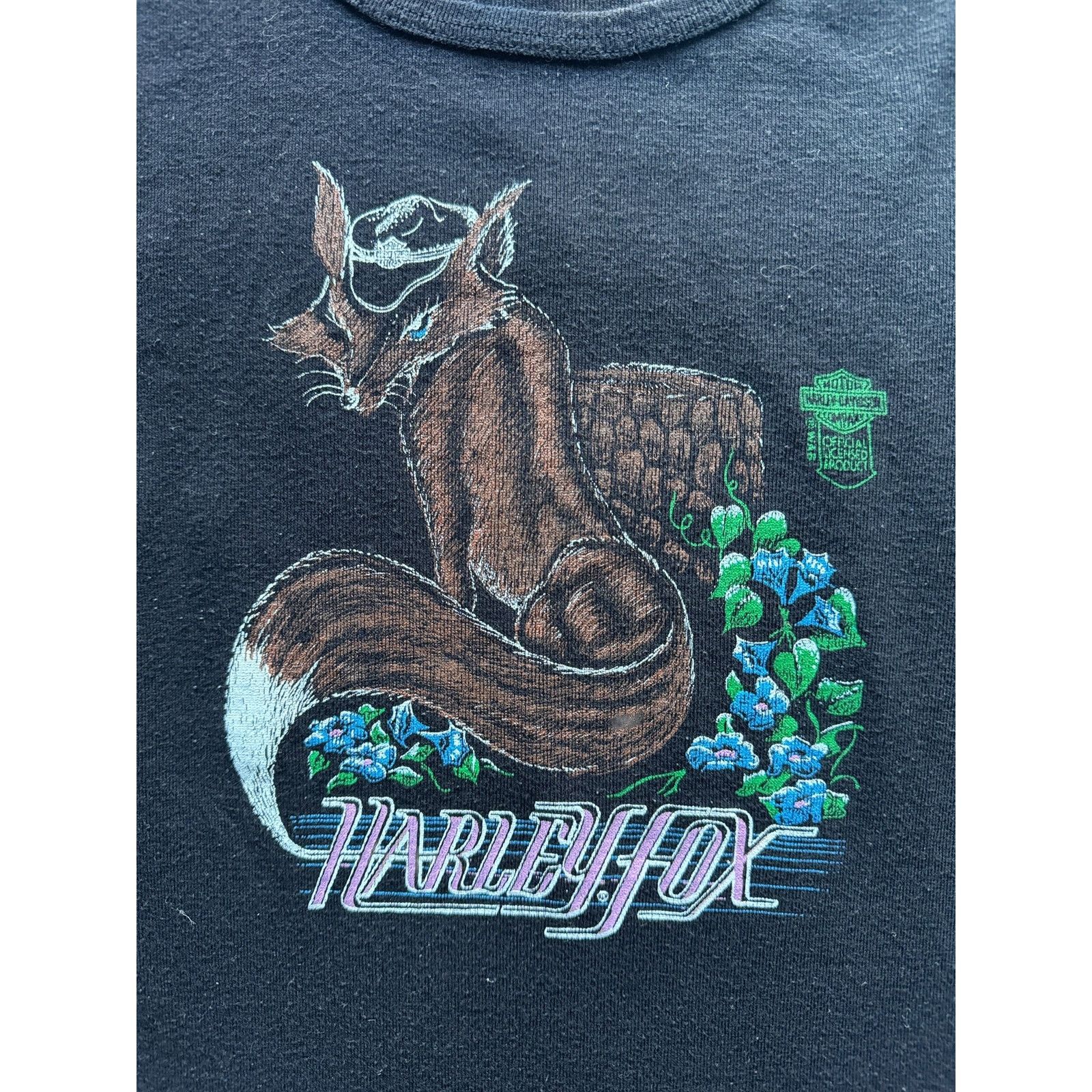 Vintage Vintage Ladies Dick Farmer Harley Davidson Fox Tee SZ L Size US L / EU 52-54 / 3 - 3 Thumbnail