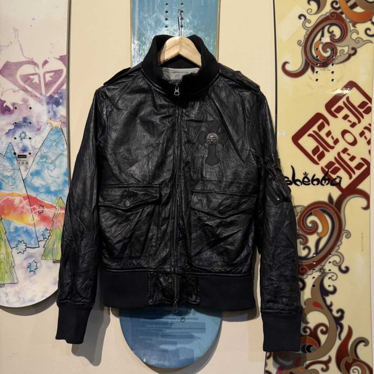 Philipp Plein Vintage Philipp Plein Leather Jacket Wildboar Size US M / EU 48-50 / 2 - 1 Thumbnail