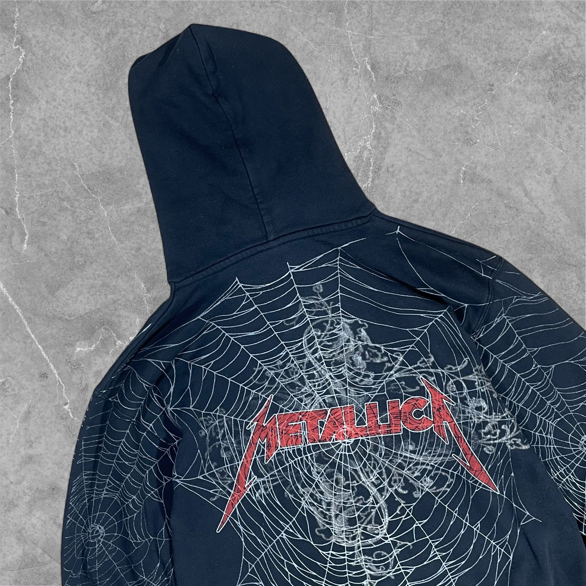Metallica Vintage Metallica Print Spider Web Skulls Zip Hoodie Size US M / EU 48-50 / 2 - 5 Thumbnail
