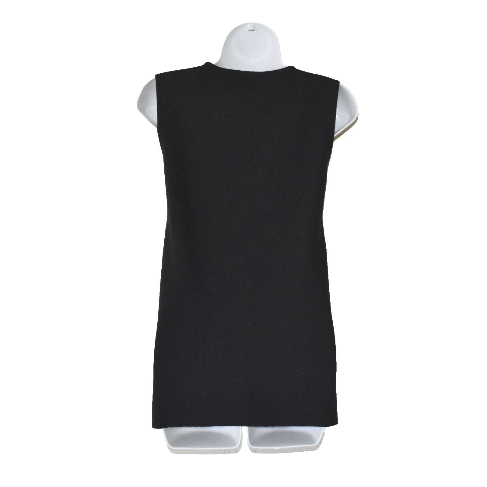 Eileen Fisher EILEEN FISHER Black Wool Knit Crew Neck Sleeveless Top Sz S Size S / US 4 / IT 40 - 3 Thumbnail