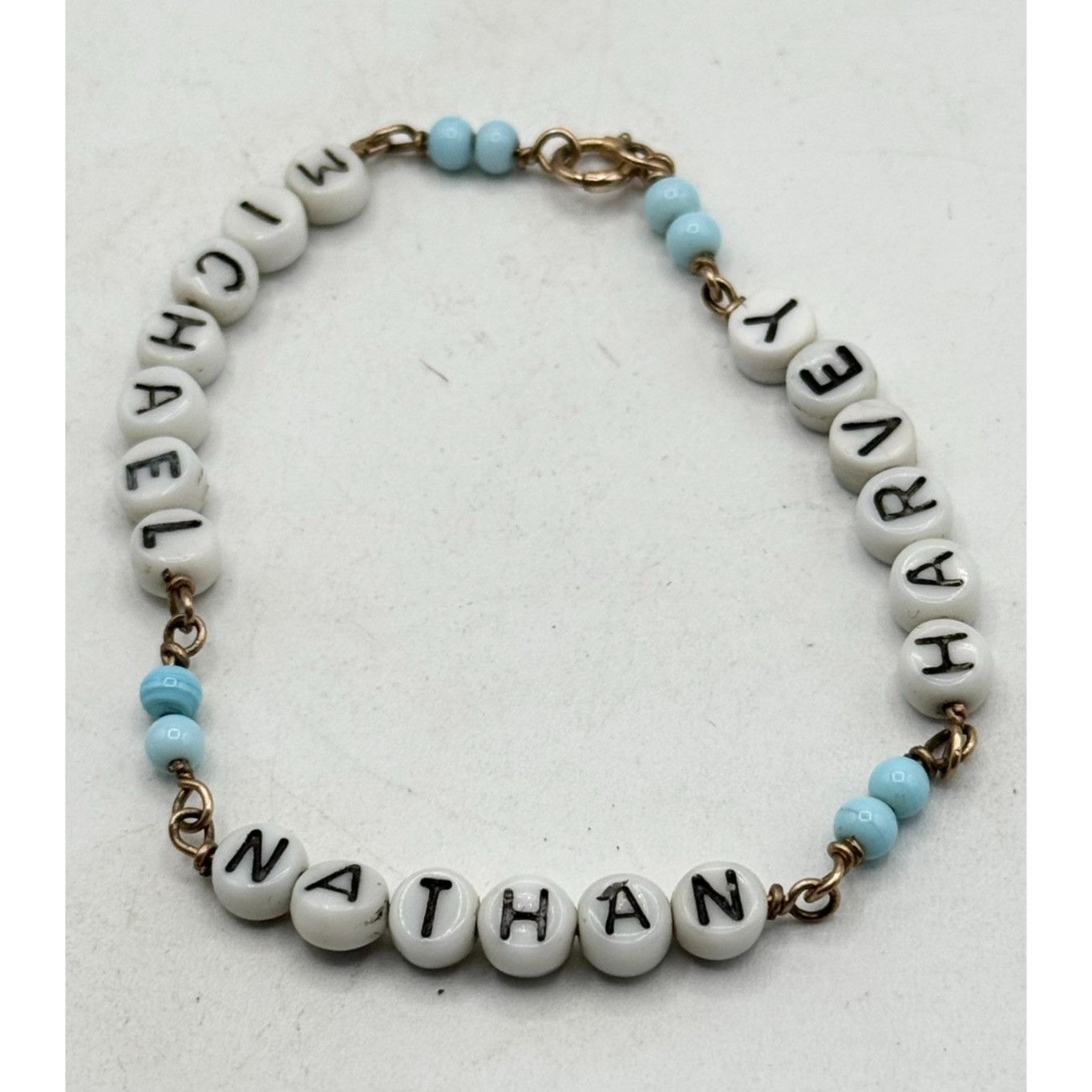 Vintage Vintage gold filled beaded name bracelet Size ONE SIZE - 1 Thumbnail