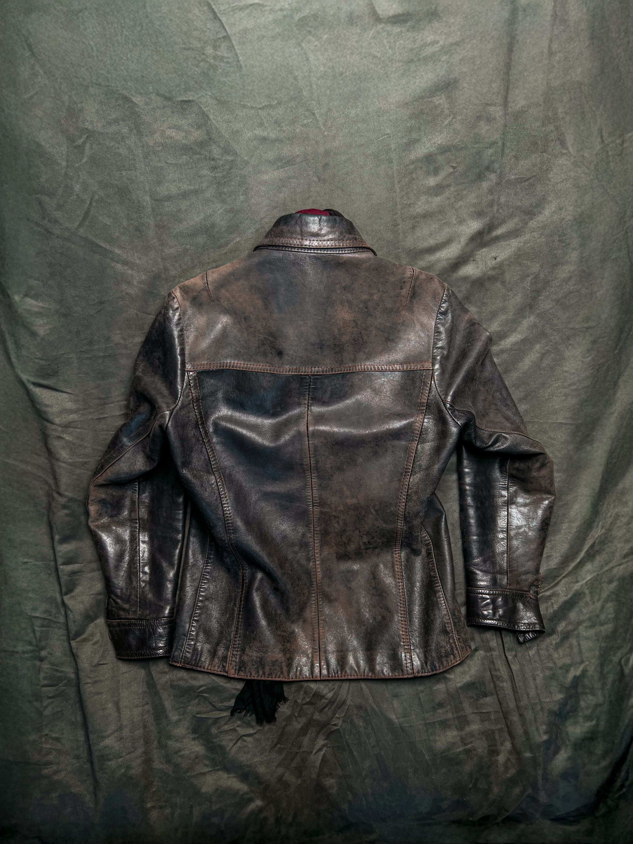 Vintage French Leather Miner’s Shirt, CARRAICHandcraftedBrassButtons Size US M / EU 48-50 / 2 - 2 Thumbnail
