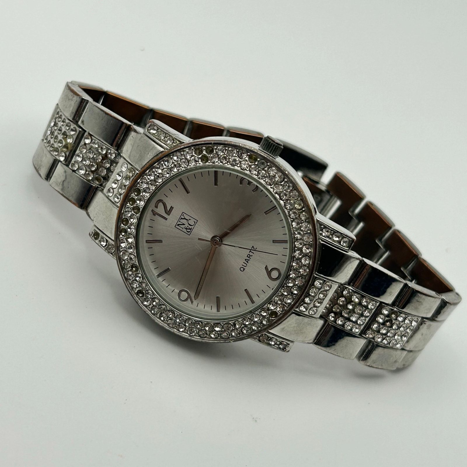 Other New York & Company Women's Silver-Tone Crystal Analog Watch Size ONE SIZE - 4 Thumbnail