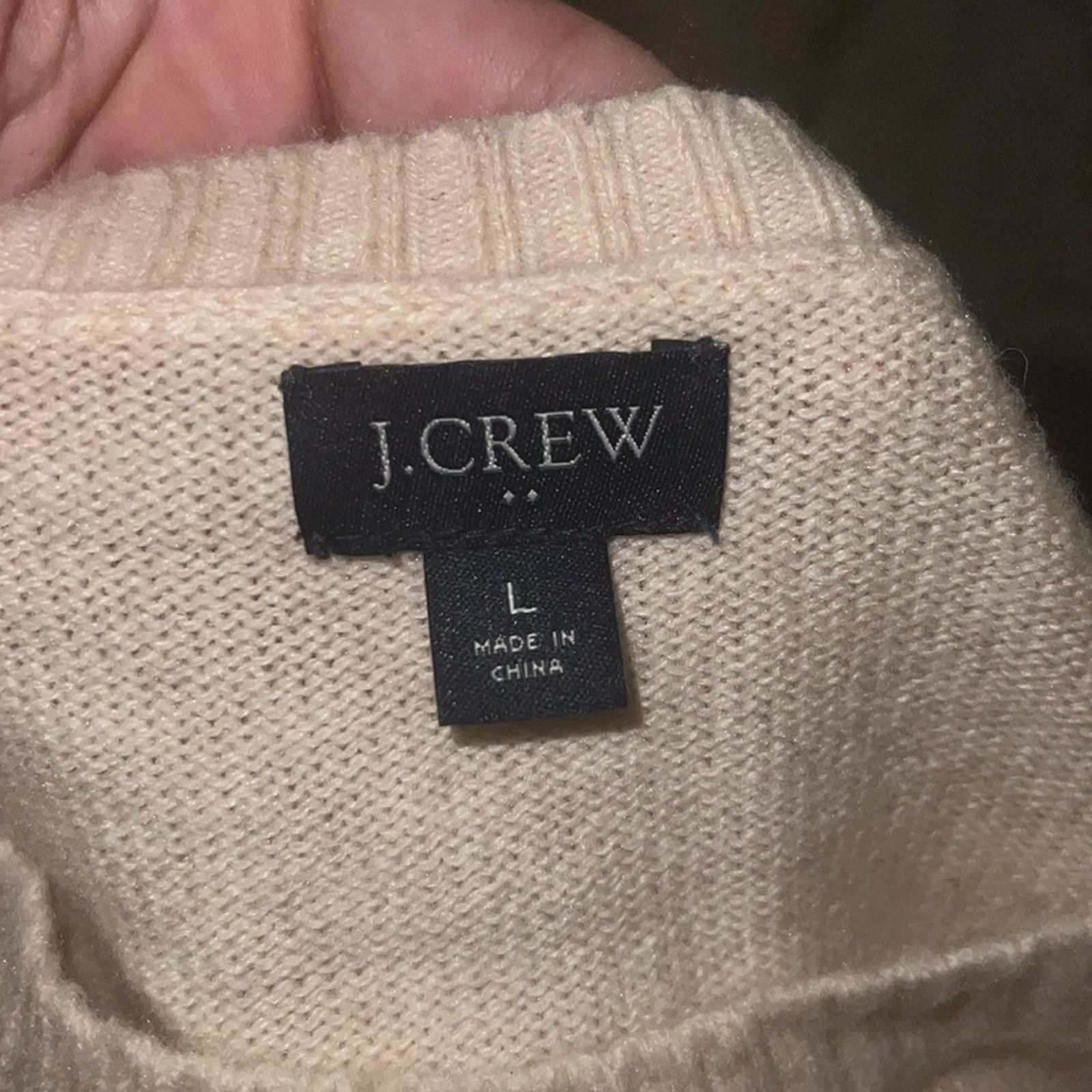 J.Crew J. CREW crewneck wool blend pink sweater L Size L / US 10 / IT 46 - 2 Thumbnail