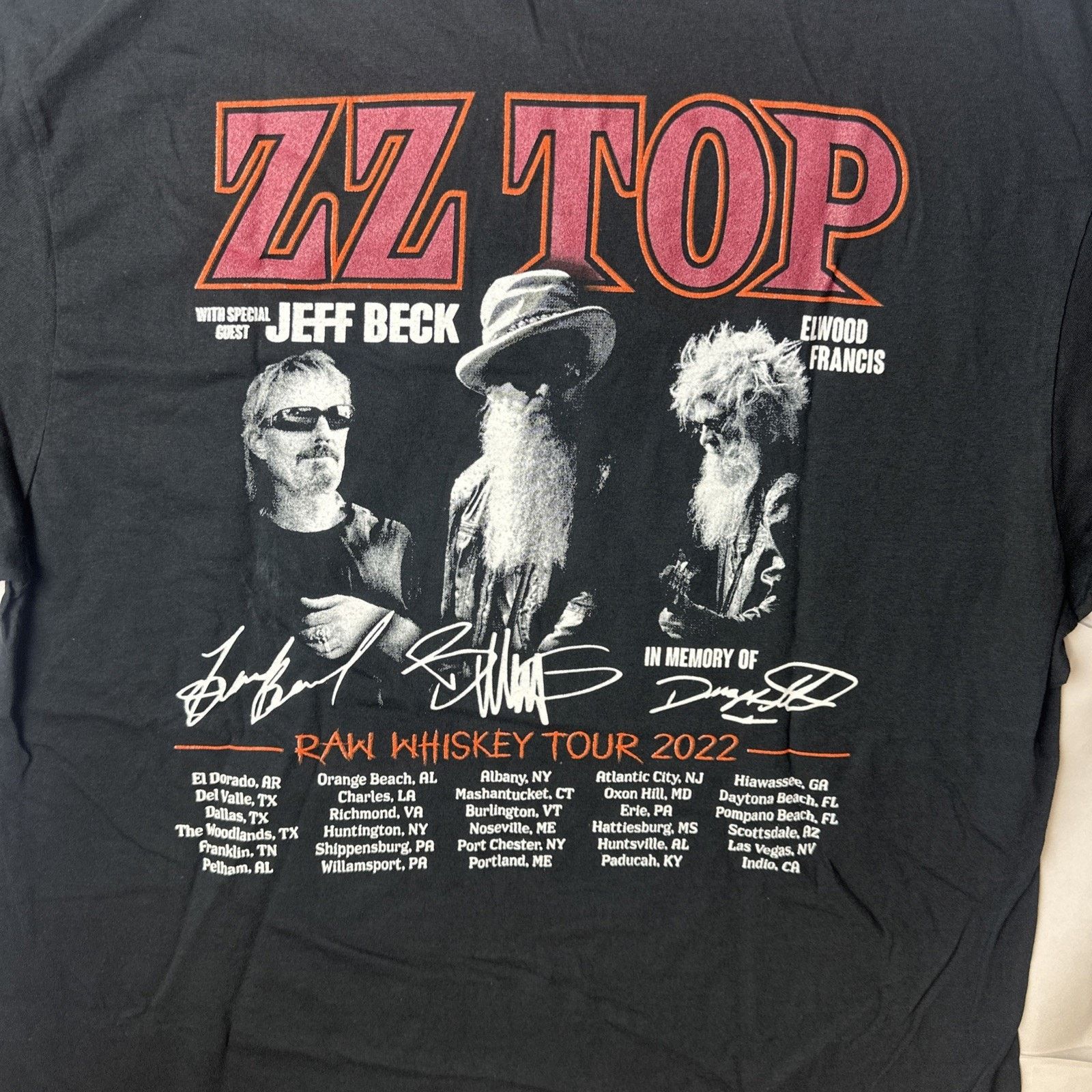 Gildan ZZ Top Raw Whiskey Tour T Shirt Mens L Black Short Sleeve Size US L / EU 52-54 / 3 - 7 Thumbnail