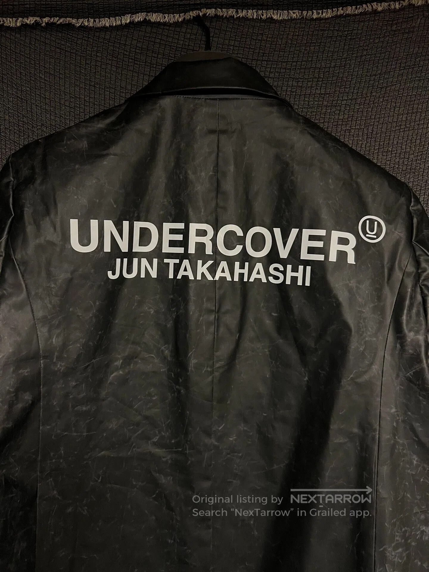 Undercover UNDERCOVER Black Wrinkled Logo Coat. Size US M / EU 48-50 / 2 - 3 Thumbnail