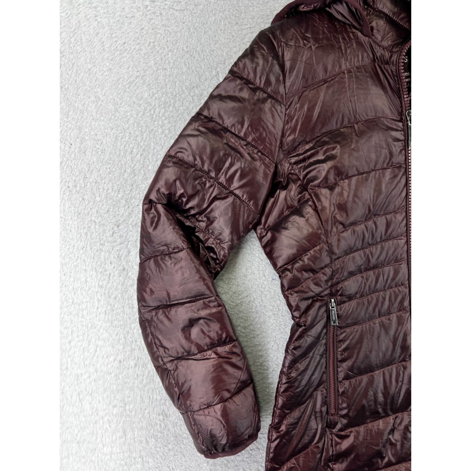 Calvin Klein Calvin Klein Jacket Womens XS Red Puffer Down Hooded Long Sleeve Quilted Zip Coat Size XS / US 0-2 / IT 36-38 - 6 Thumbnail