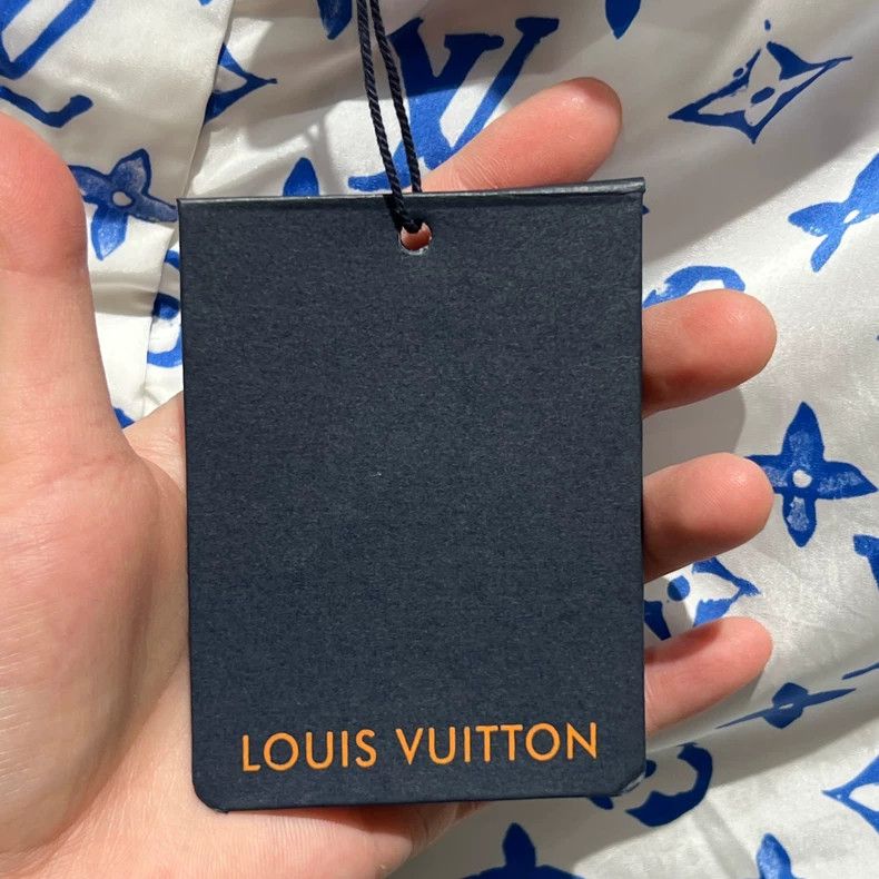 Louis Vuitton Louis Vuitton Blue and white presbyopic jogging shorts Size US 38 / EU 54 - 5 Thumbnail