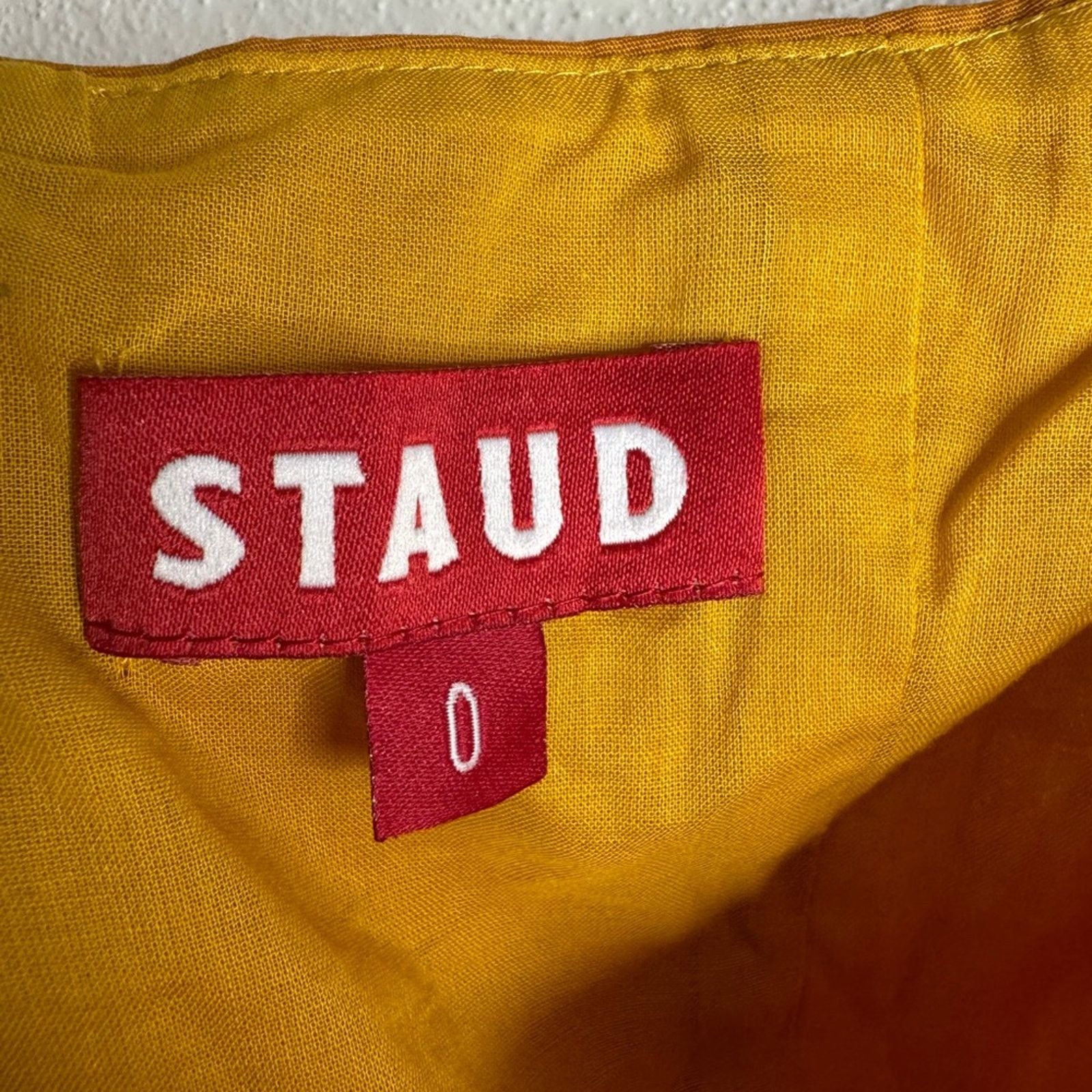 Staud NWT Staud Mini Elio Dress In Honey Size XS / US 0-2 / IT 36-38 - 6 Thumbnail