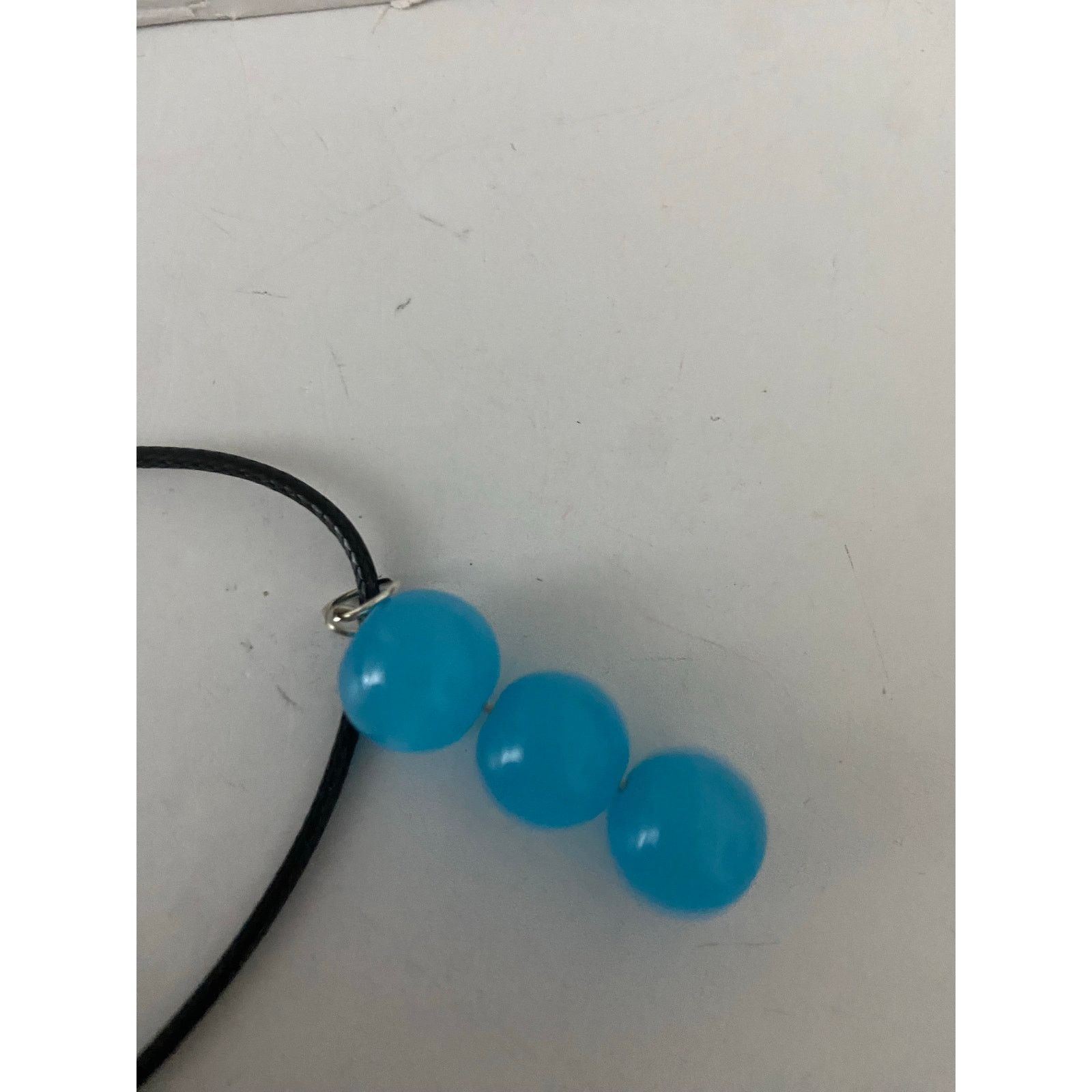 Handmade Blue agate pendant necklace Size ONE SIZE - 4 Thumbnail