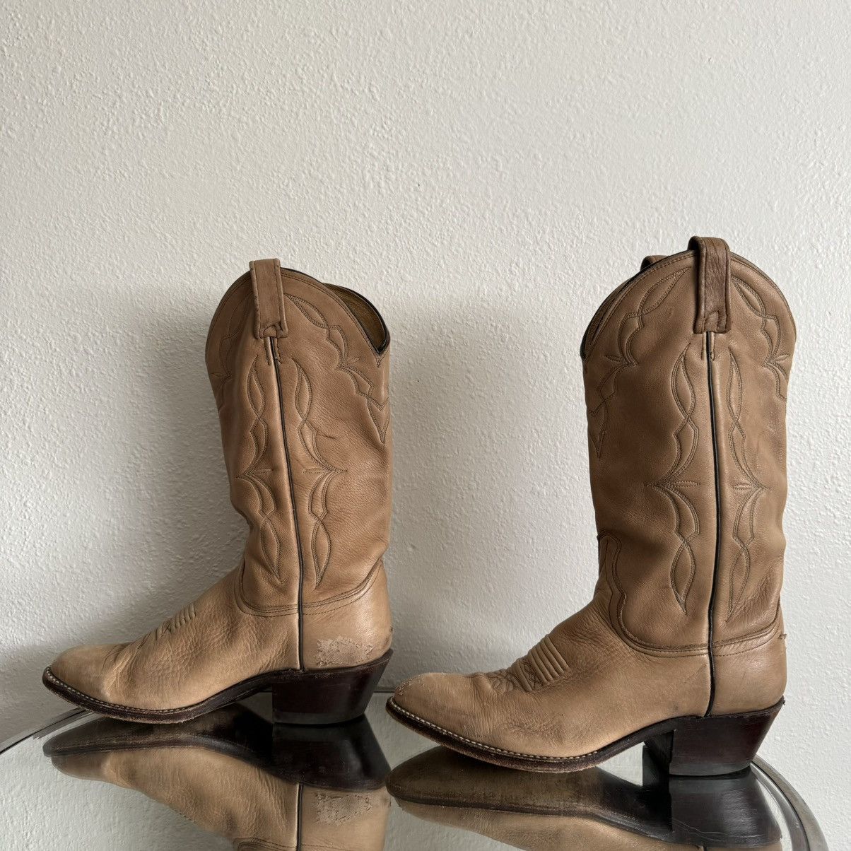 Dan Post DAN POST Vintage Tan Leather Western Rancher Cowboy Boots Size US 8 / EU 41 - 8 Thumbnail