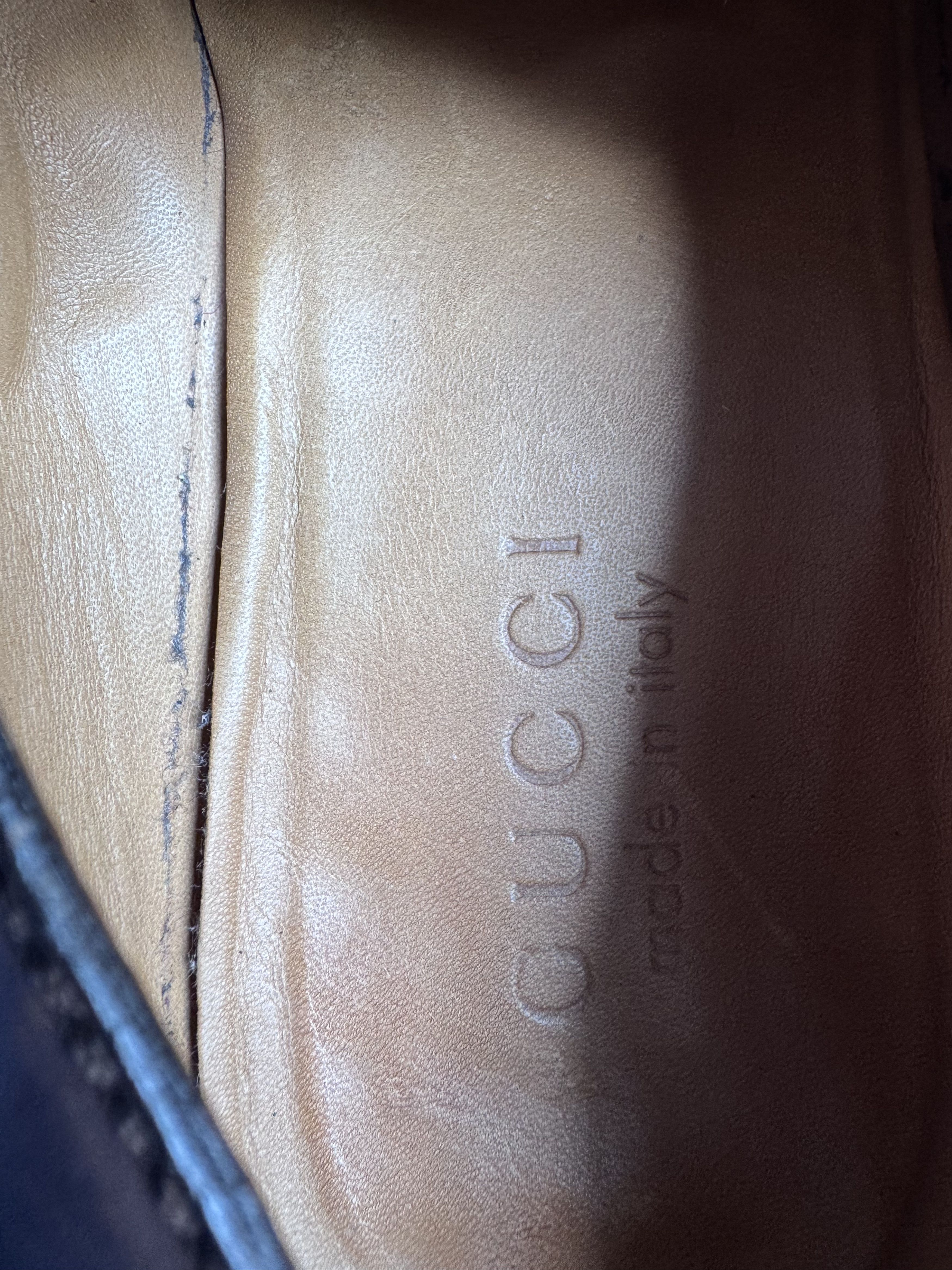 Gucci Gucci Leather Slip on Loafer Signature Brown Antiqued Size US 8 / EU 41 - 5 Thumbnail