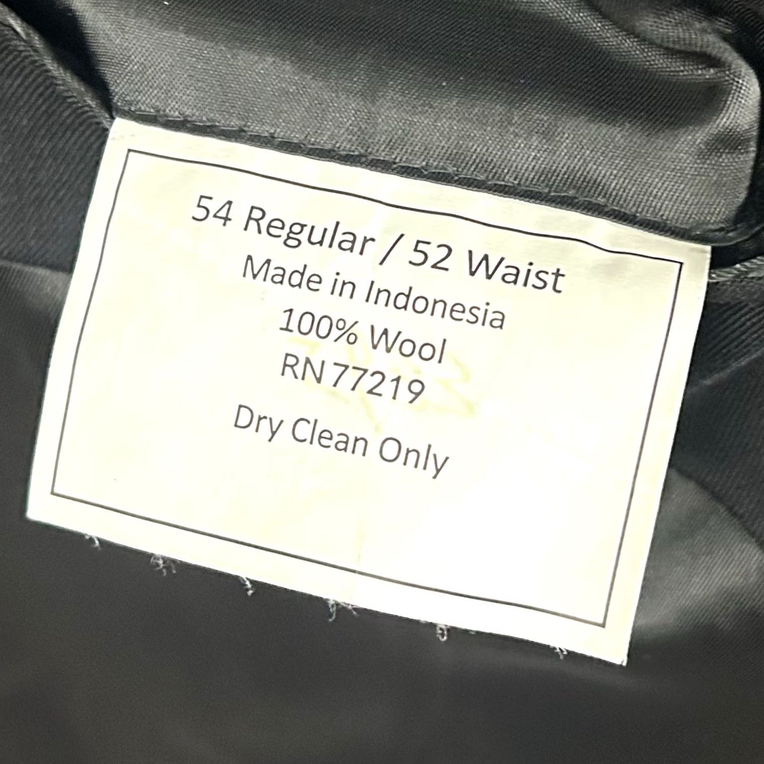 Vintage Joseph & Feiss 54R Sport Coat 100% Wool All Black Two Button Lined Formal Jacket/Coat Size US XS / EU 42 / 0 - 4 Thumbnail