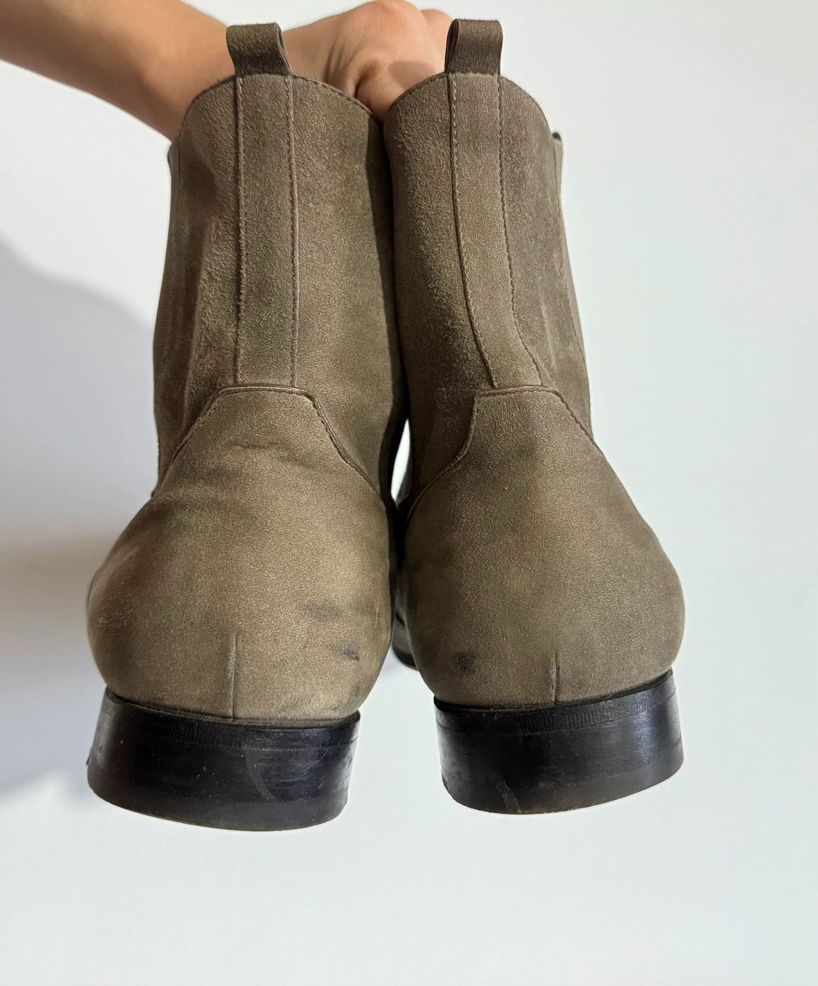 Hermes Hermes Khaki Suede Chelsea Boots 41 Size US 8 / EU 41 - 5 Thumbnail