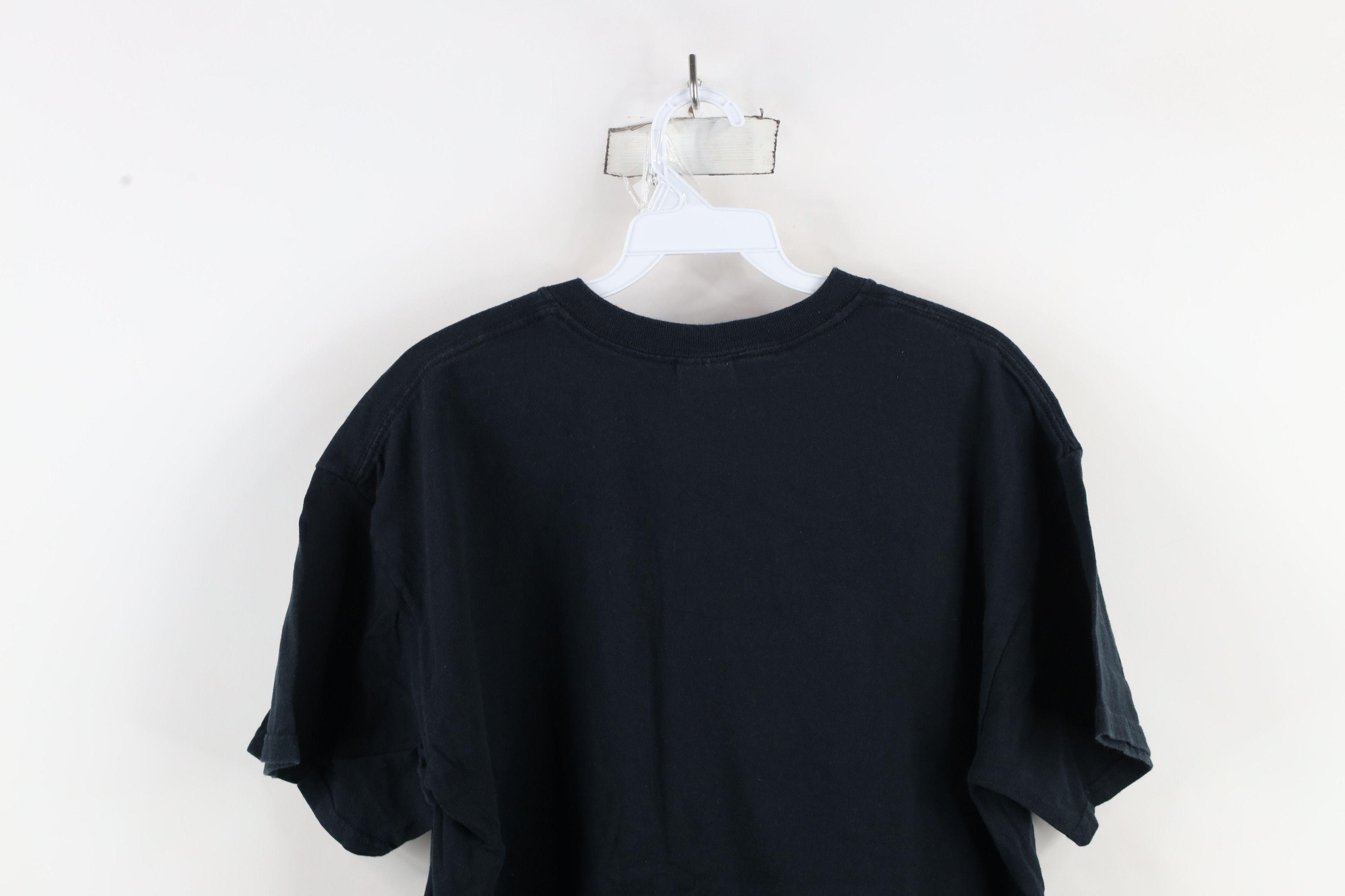 Vintage Vintage 90s Streetwear Heavyweight Cotton T-Shirt Black Size US L / EU 52-54 / 3 - 10 Thumbnail