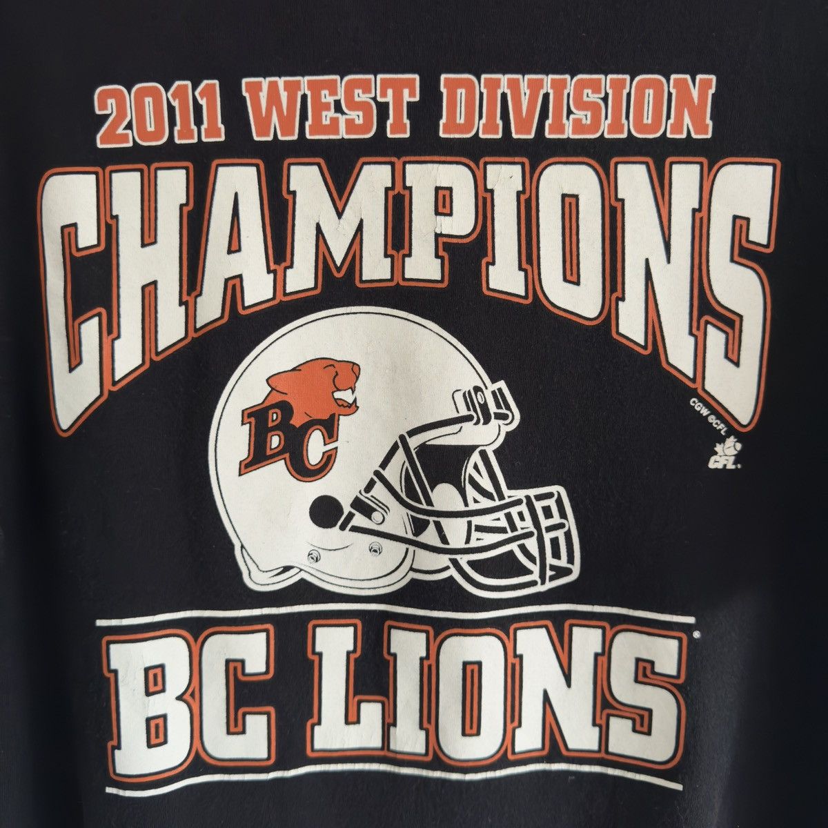 Vintage Vintage CFL BC Lions 2011 West Division Champions T-shirt Size US L / EU 52-54 / 3 - 4 Thumbnail