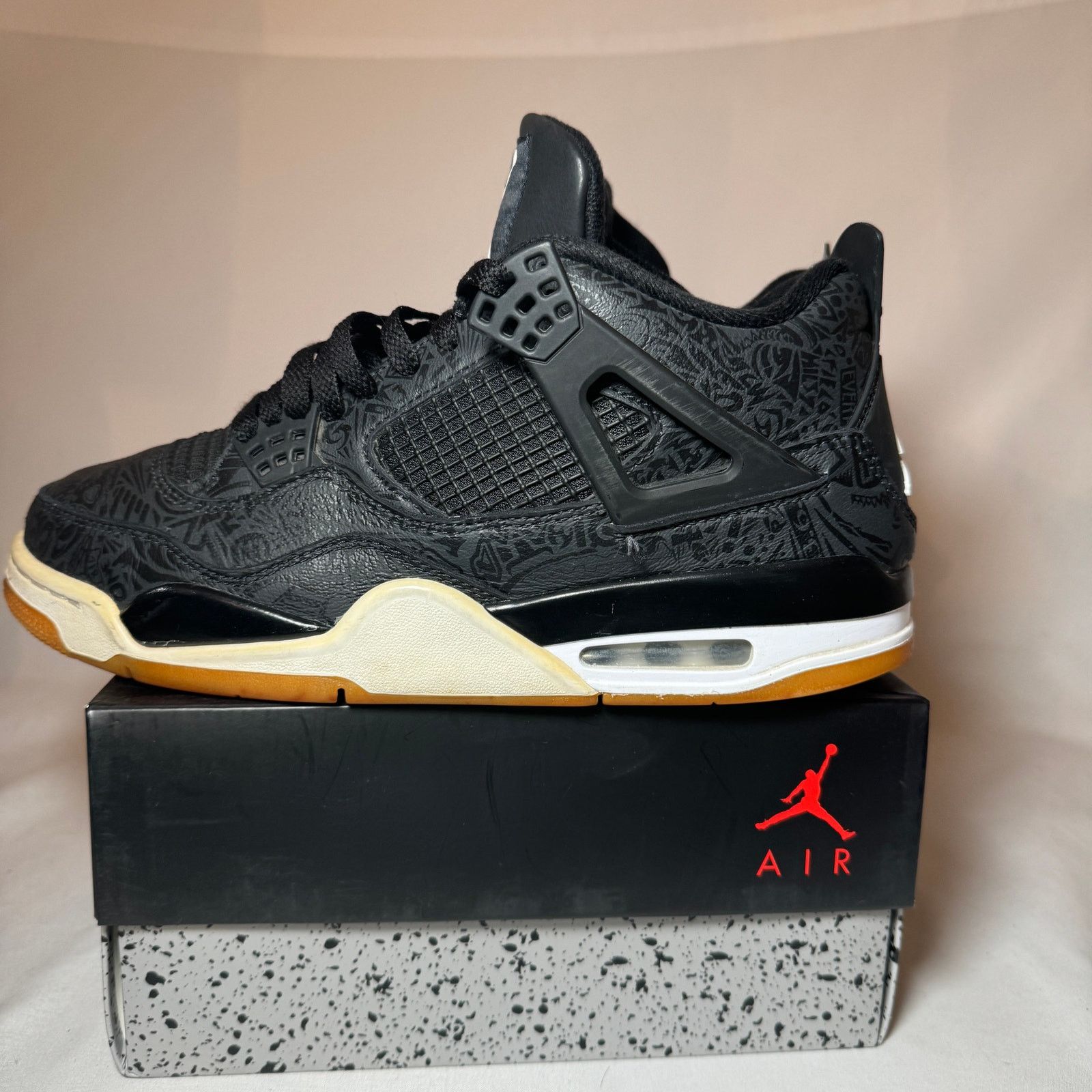 Jordan Brand × Nike Size 10 - Nike Air Jordan 4 Retro Laser Men's Shoes Size US 10 / EU 43 - 9 Thumbnail