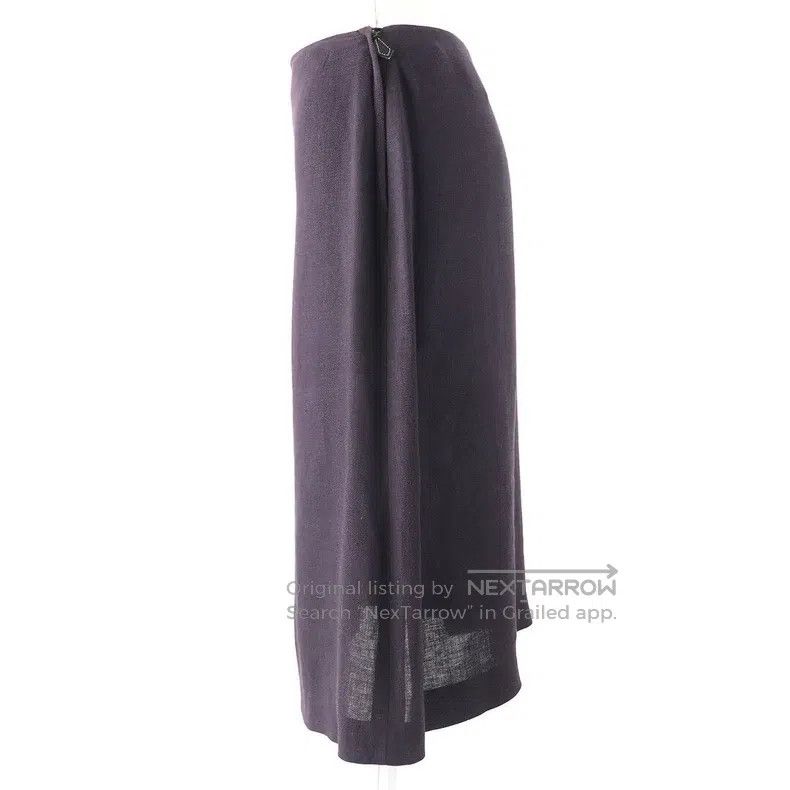 Hermes Hermes Purple-toned linen skirt Size 25" / US 0 / IT 36 - 2 Thumbnail