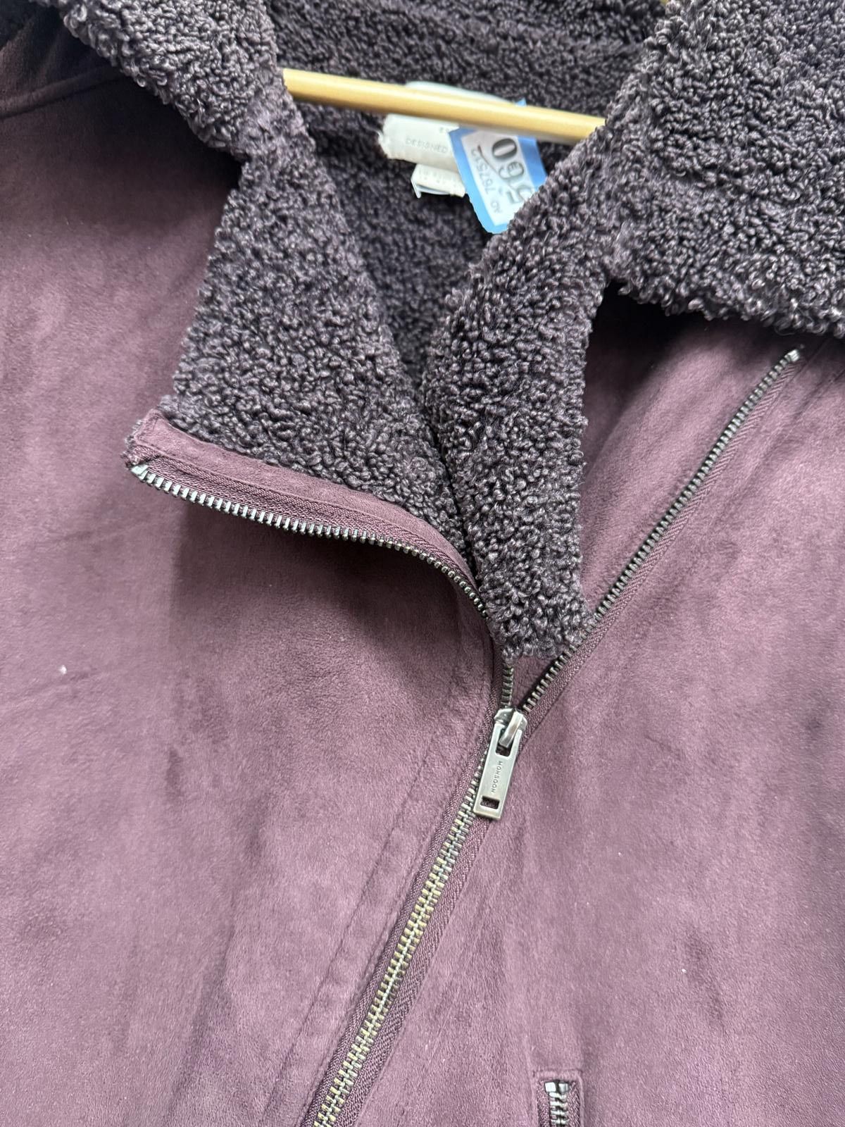 Other Monsoon Purple Faux Shearling Jacket UK 14 / EU 42 / US 10 Size L / US 10 / IT 46 - 3 Thumbnail