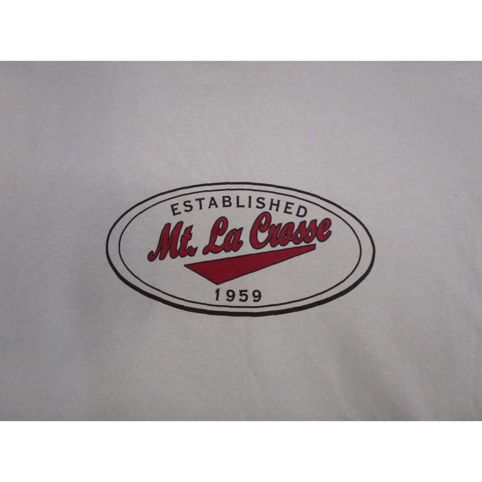 Gildan VTG Y2K Mt La Crosse Wisconsin Ski Snowboard Resort Sweatshirt Mens Size 2XL Beige Cotton Logo Pullover Sweatshirt Winter Sports Mens Size US XXL / EU 58 / 5 - 5 Thumbnail