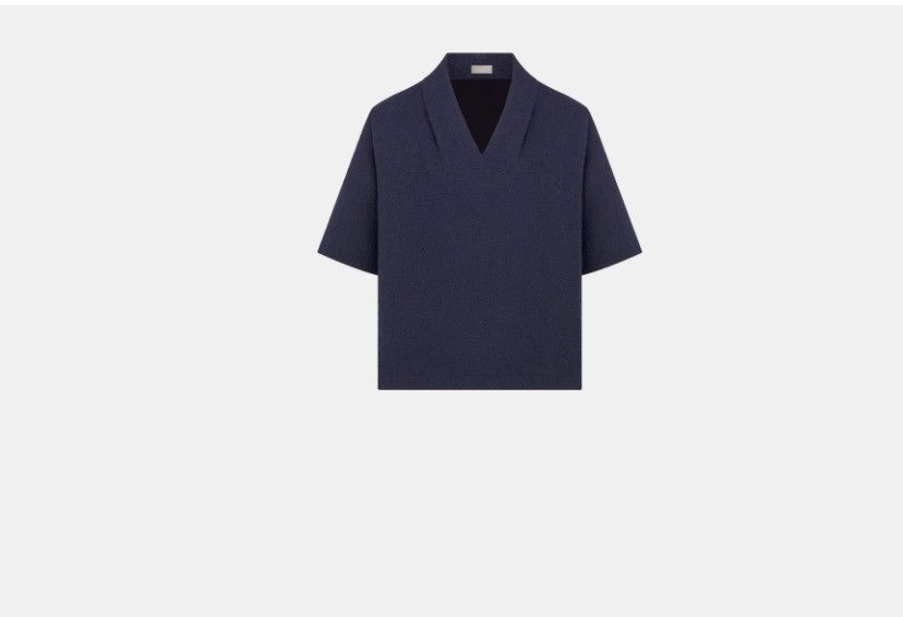 Dior o1w1db10225 483C606A Loose-Fit T-Shirt in Blue Size US M / EU 48-50 / 2 - 1 Thumbnail