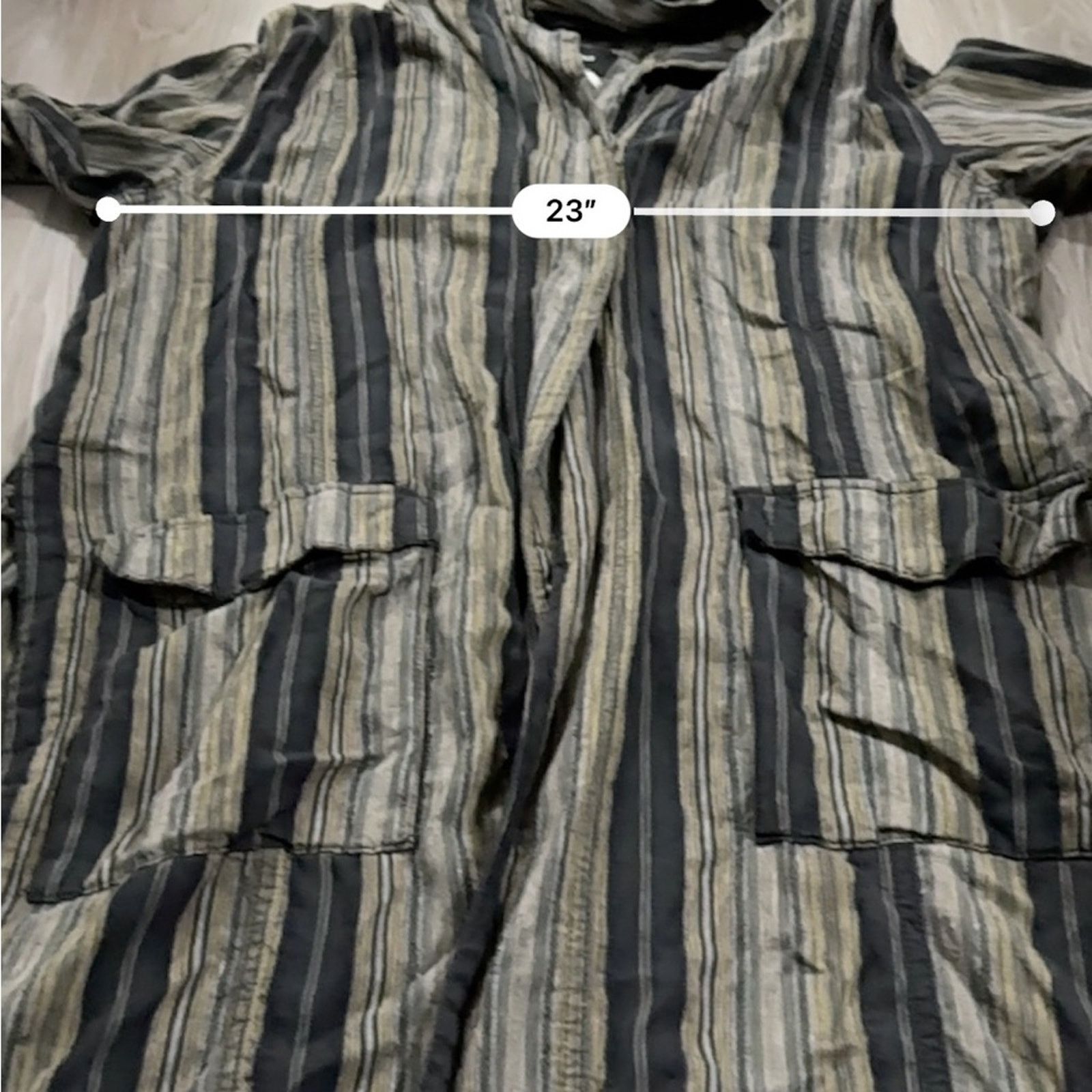 Urban Outfitters Urban Outfitters BDG Olive Green Black Stripe Hooded Jacket Size S / US 4 / IT 40 - 8 Thumbnail