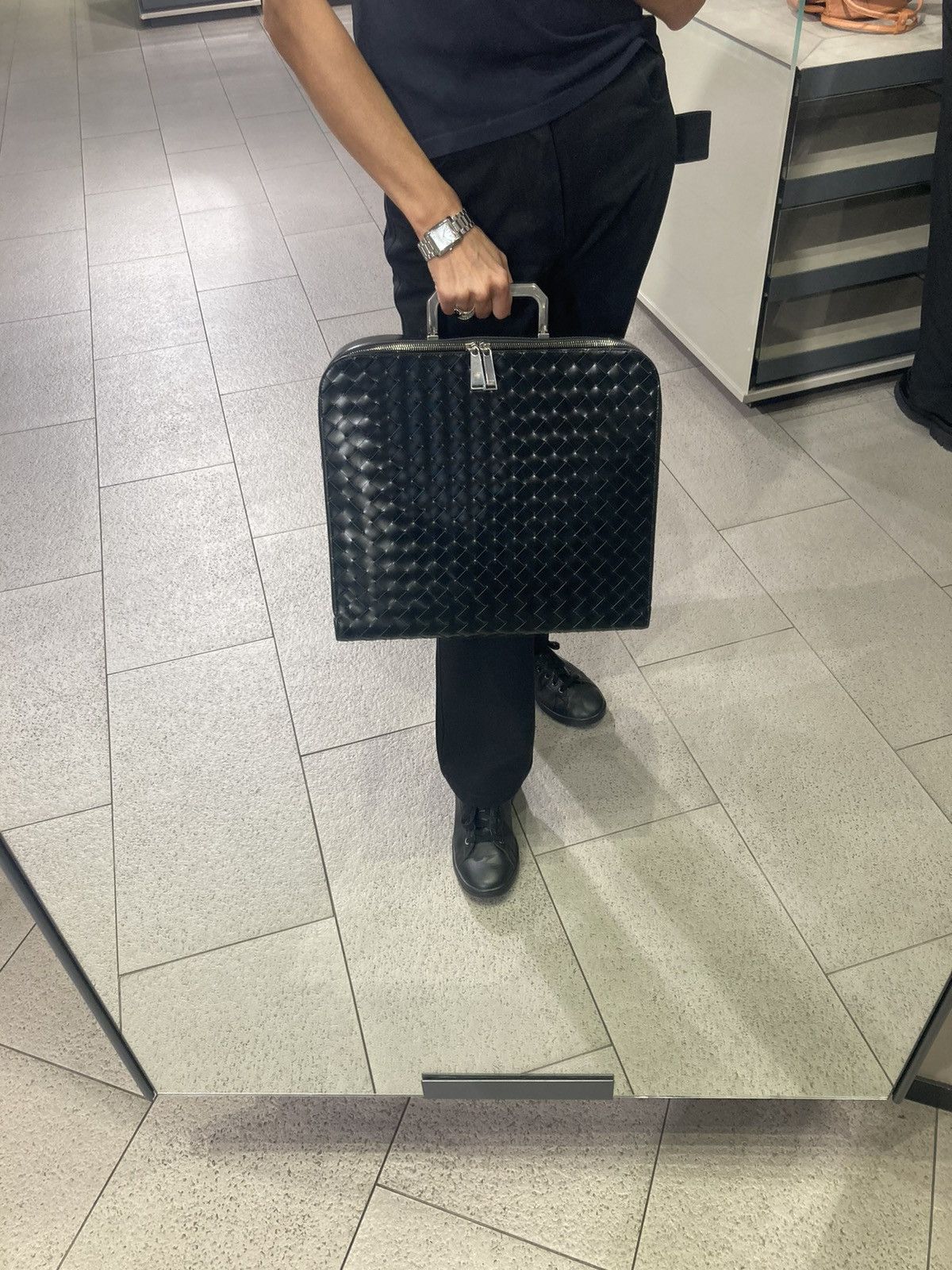 Bottega Veneta 🔥$6.5K VALUE🔥 Intercciato Leather Cassette Briefcase Bag Size ONE SIZE - 2 Thumbnail