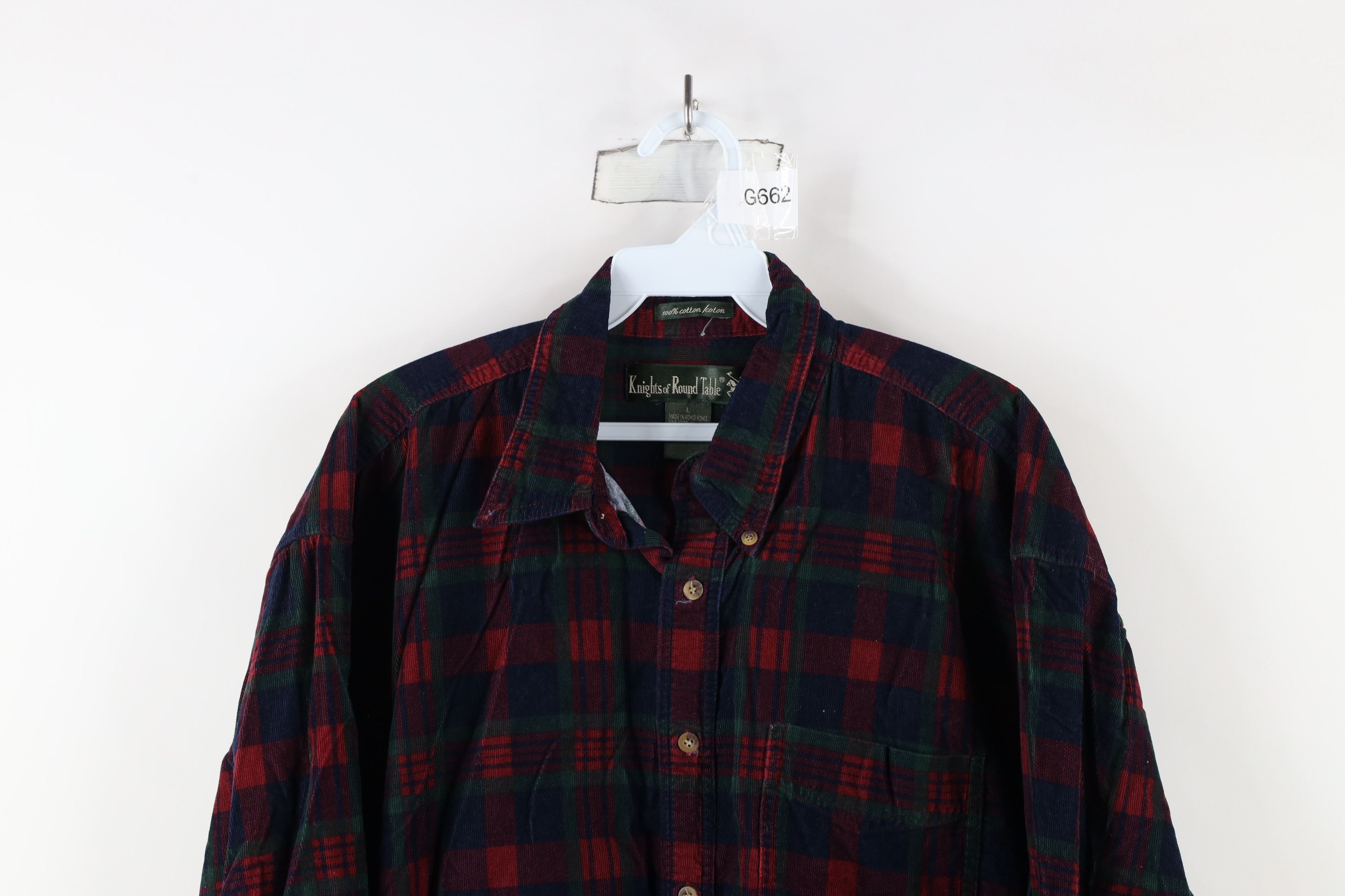 Vintage Vintage 90s Streetwear Corduroy Collared Button Down Shirt Size US L / EU 52-54 / 3 - 2 Thumbnail