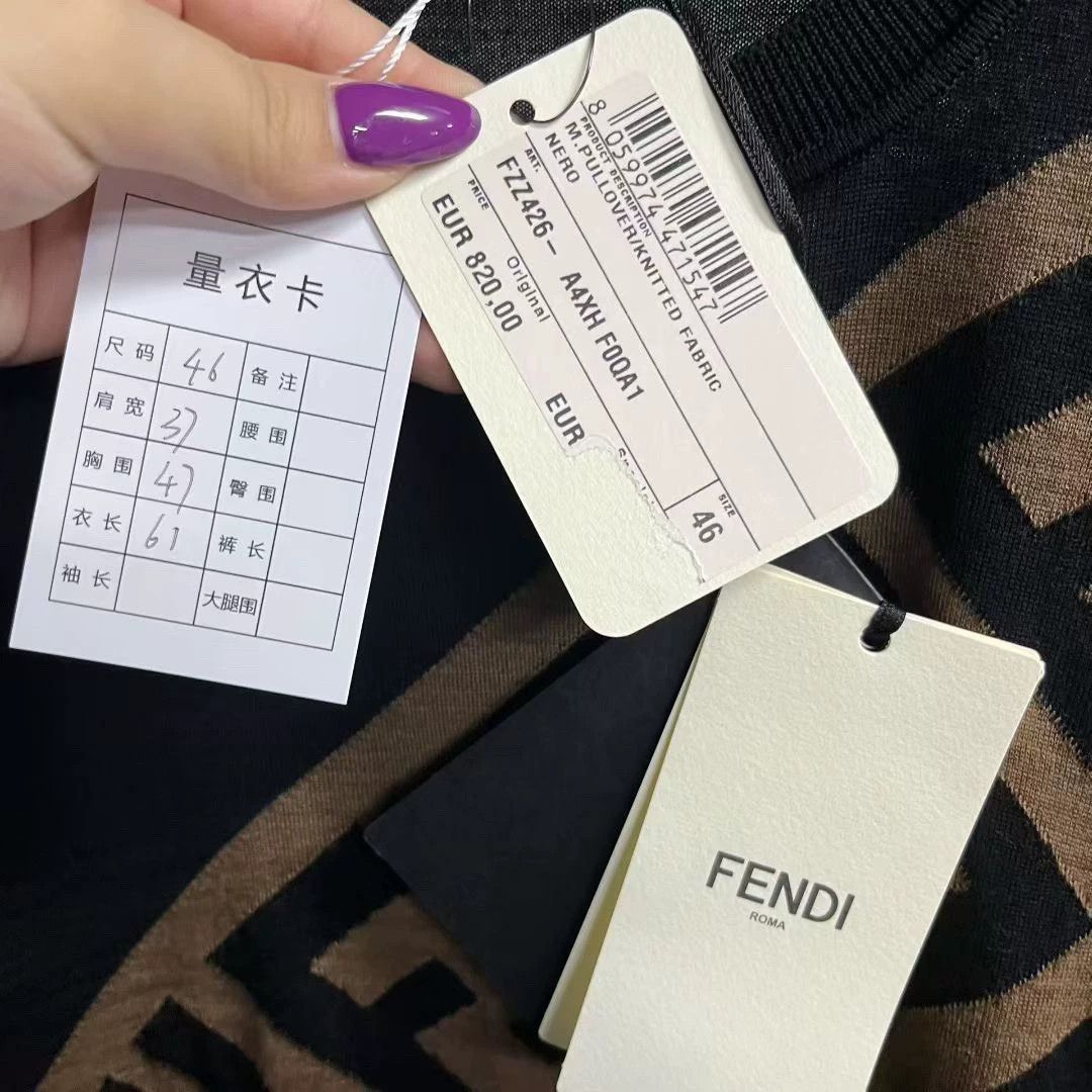 Fendi fendi black logo knit sweater size 46 Size US S / EU 44-46 / 1 - 3 Thumbnail