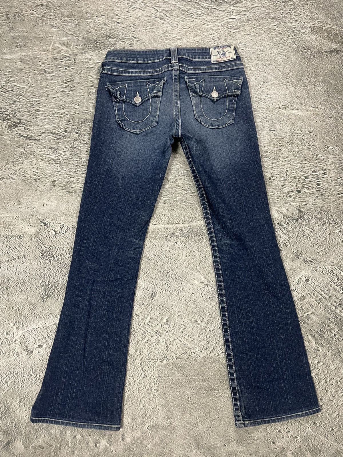 True Religion True Religion blue jeans flared bootcut stitching becky Size 28" / US 6 / IT 42 - 1 Thumbnail