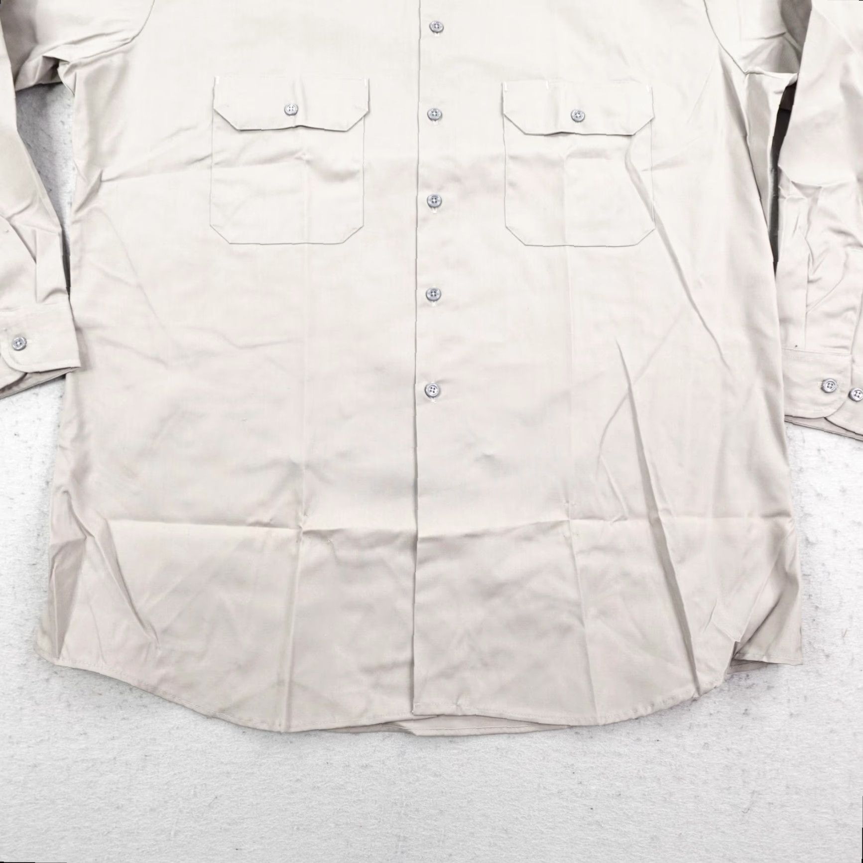 Vintage VINTAGE Big Mac Shirt Mens XL Tall Beige Twill Button-Up Work 90s Made In USA Size US XL / EU 56 / 4 - 3 Thumbnail