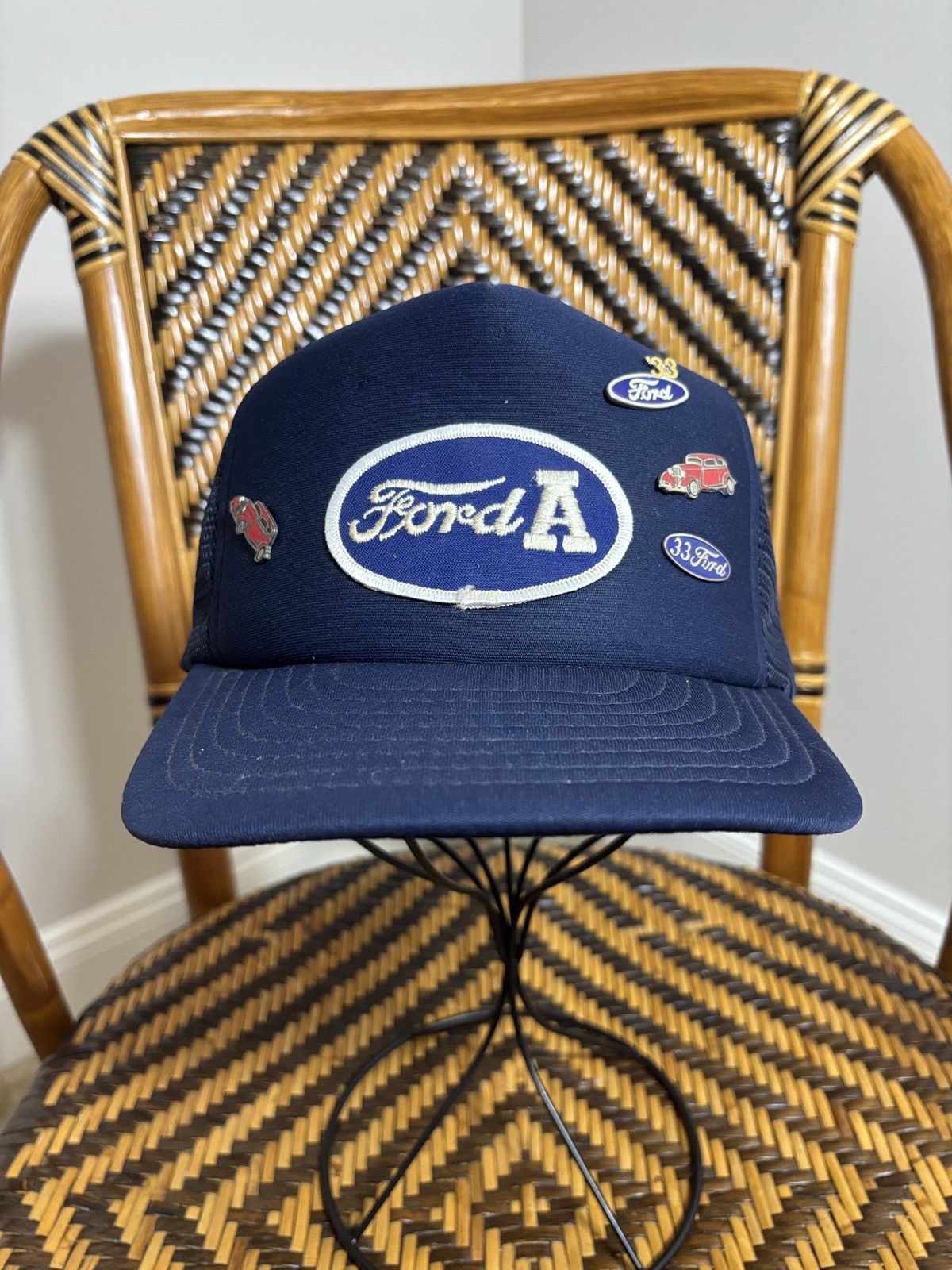 Ford Vintage Ford Model A Patch Snapback Trucker Hat Pins Size ONE SIZE - 1 Thumbnail