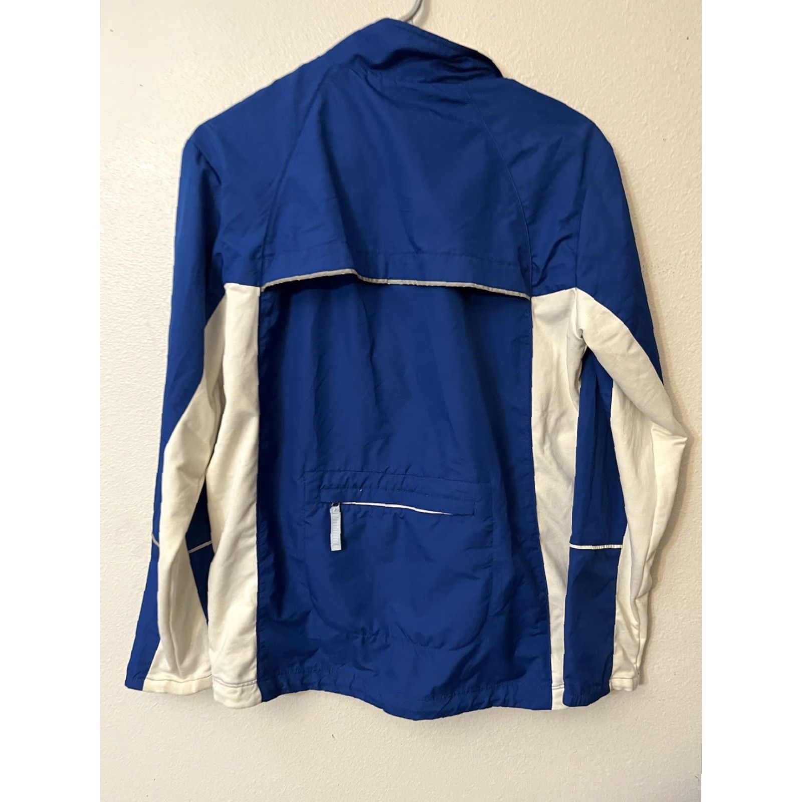 Nike VINTAGE Nike Windbreaker Jacket Women M Blue 2000s Y2K Nike Womens Windbreaker Medium Blue 8-10 Size M / US 6-8 / IT 42-44 - 2 Thumbnail