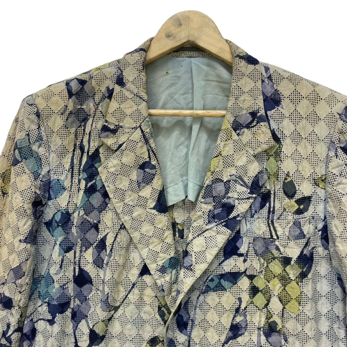 Yohji Yamamoto Vintage Pacthwork Mesh Jacket Size US M / EU 48-50 / 2 - 3 Thumbnail