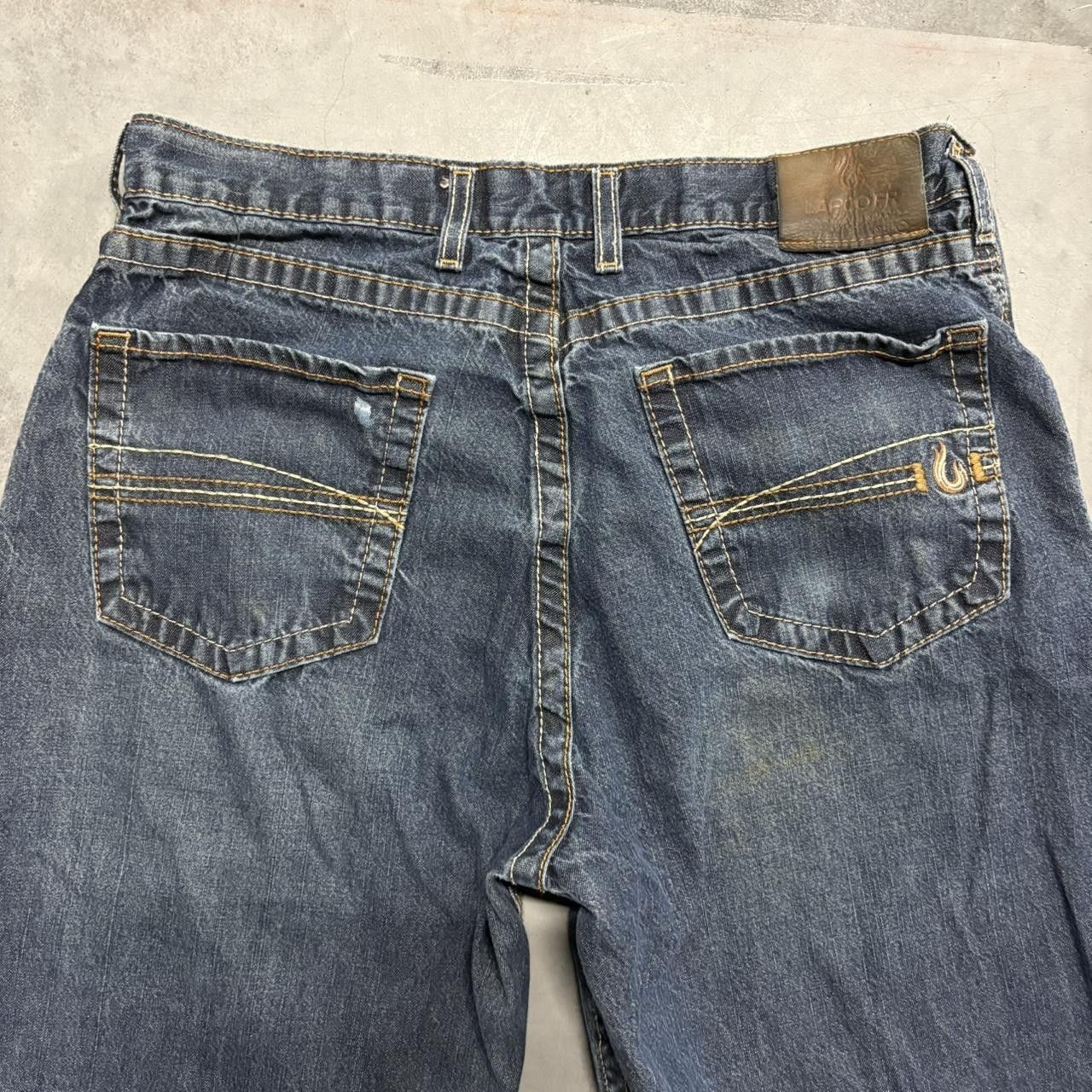 Vintage Crazy Vintage Y2K/2000s Straight Leg Dark Wash Flame Resistant Denim Jeans! Size US 36 / EU 52 - 7 Thumbnail