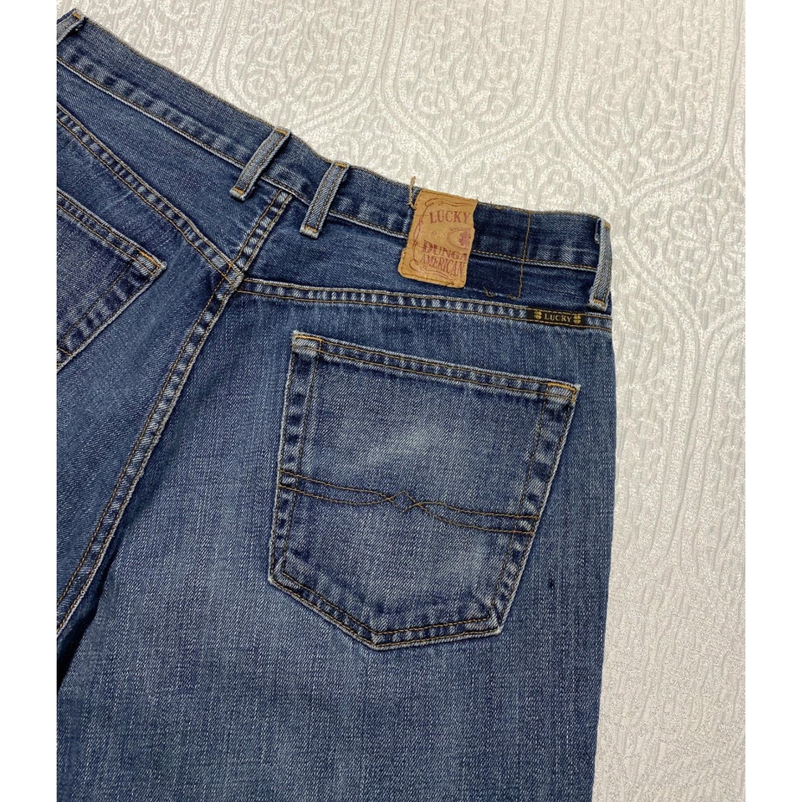 Lucky Brand LUCKY BRAND Gene Montesano Jeans Mens 34 Blue Classic Relax Straight 5-Pocket Denim USA Size US 34 / EU 50 - 4 Thumbnail
