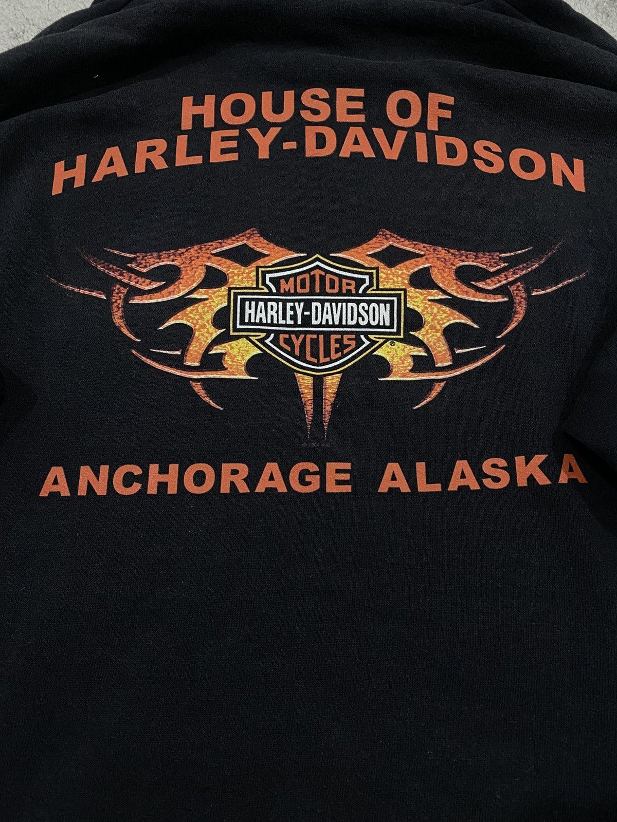 Harley Davidson × Vintage Harley Davidson Logo Flame Hoodie Vintage 2004 Size US XL / EU 56 / 4 - 10 Thumbnail