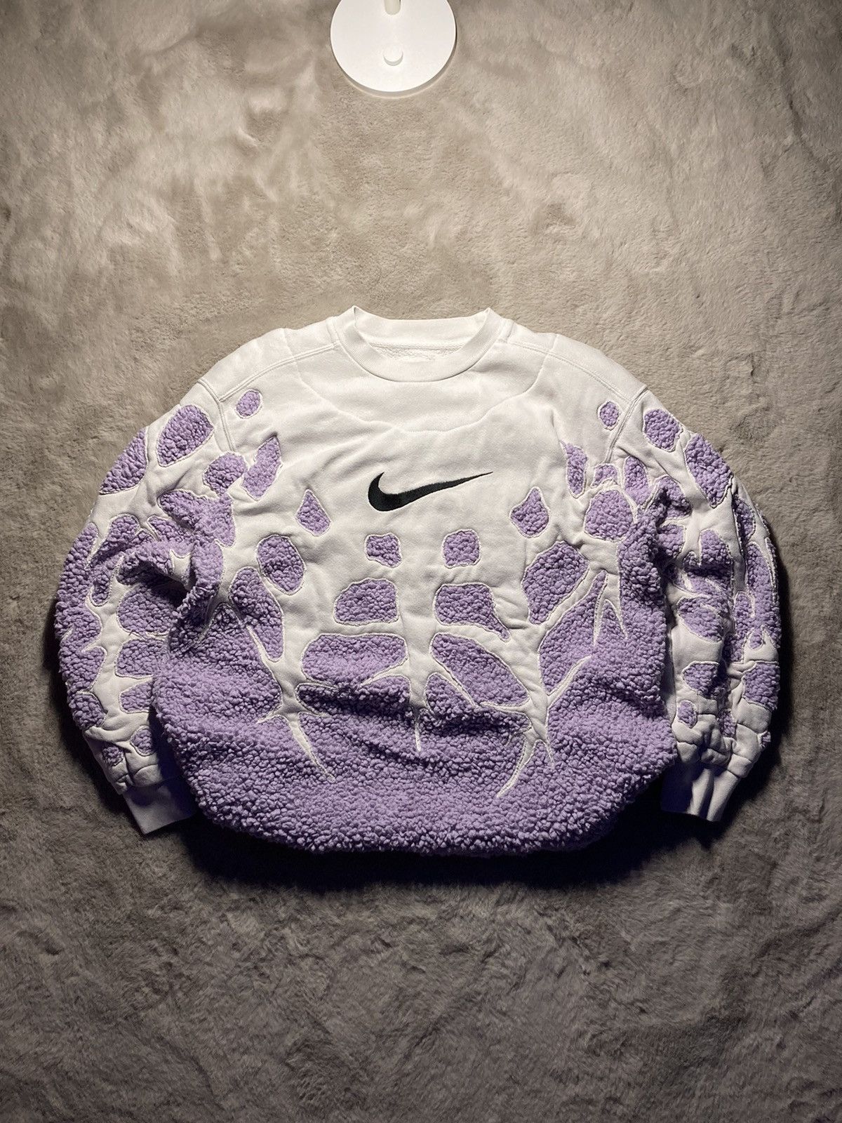 Nike × Vintage ⛩️Nike fleece sweatshirt custom vintage y2k rare purple baggy Size US M / EU 48-50 / 2 - 1 Thumbnail