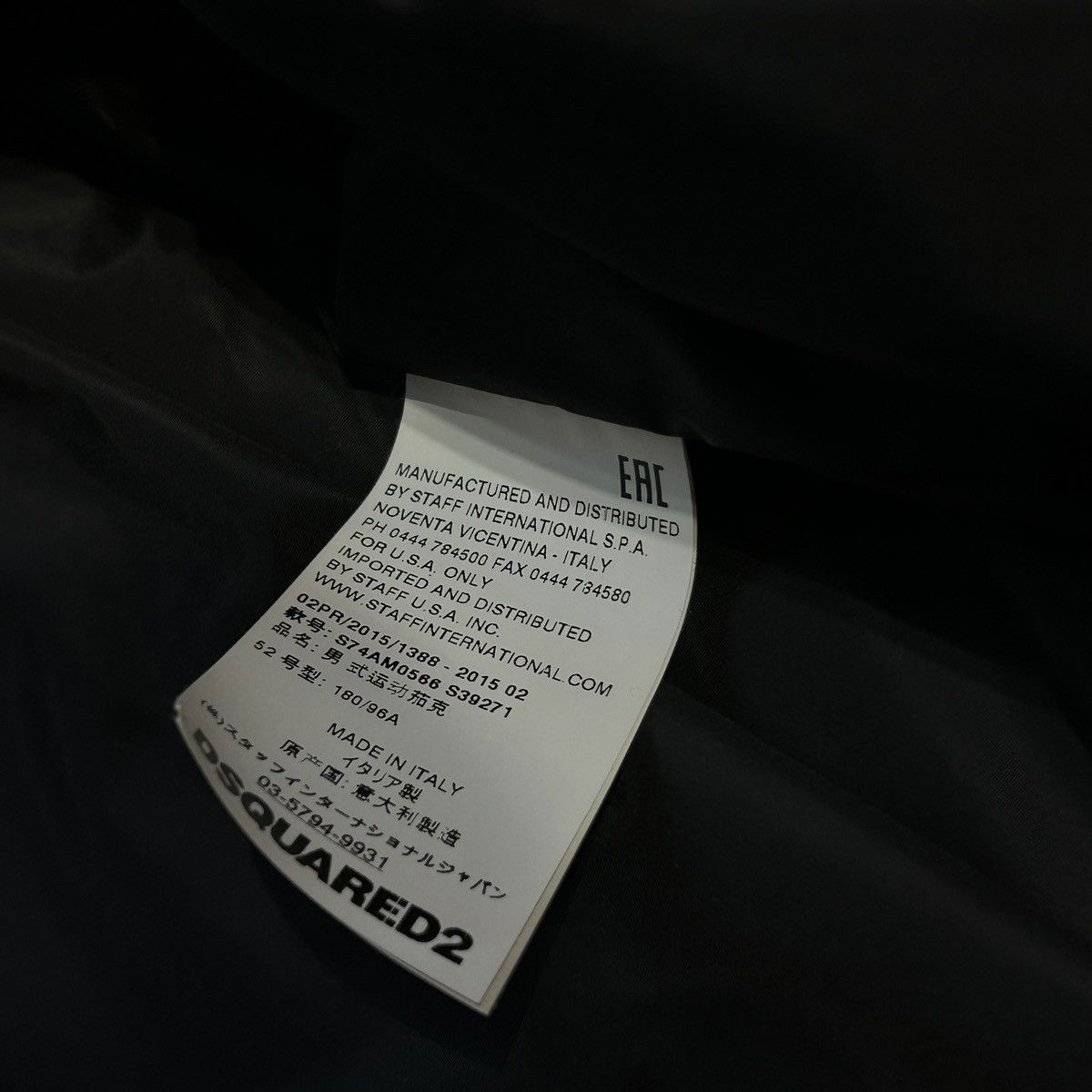 Dsquared2 Dsquared2 Black Padded Bomber Zip Jacket IT 52 Italy Large Size US L / EU 52-54 / 3 - 5 Thumbnail
