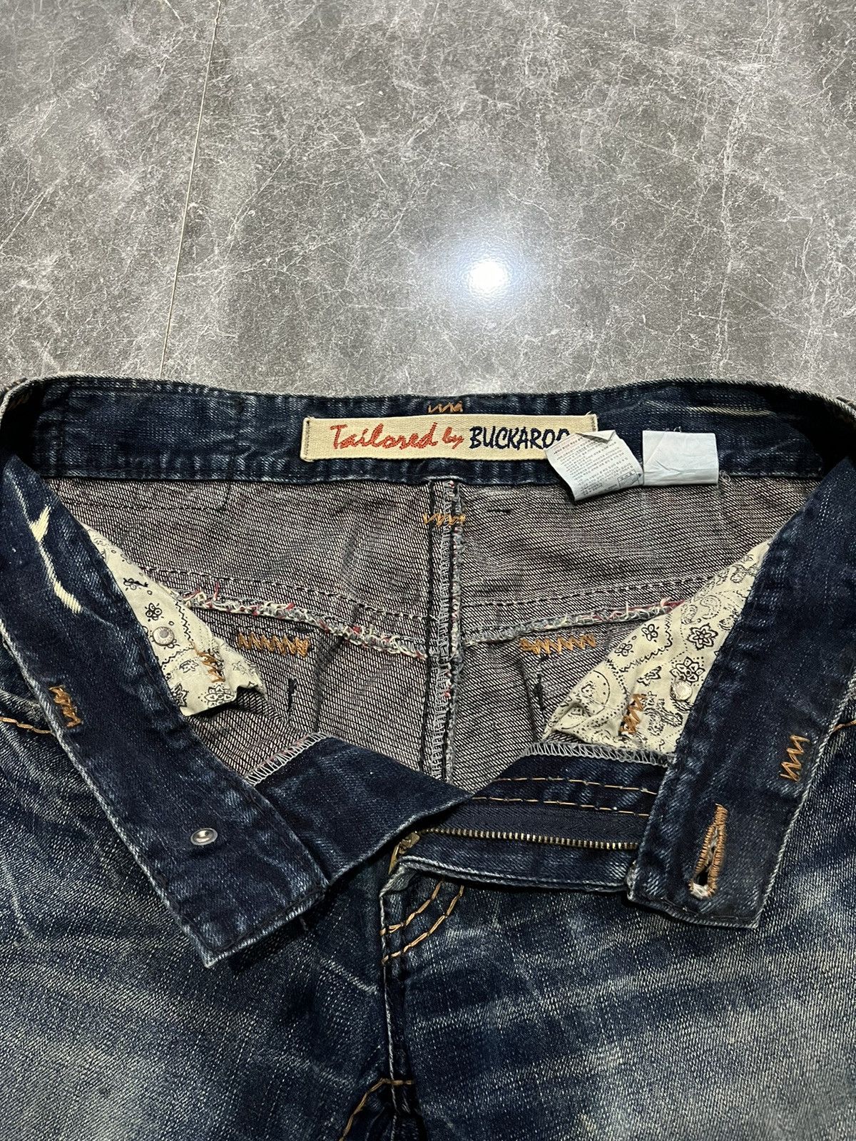 If Six Was Nine Y2K Flared Buckaroo Distress Jeans Size US 32 / EU 48 - 6 Thumbnail