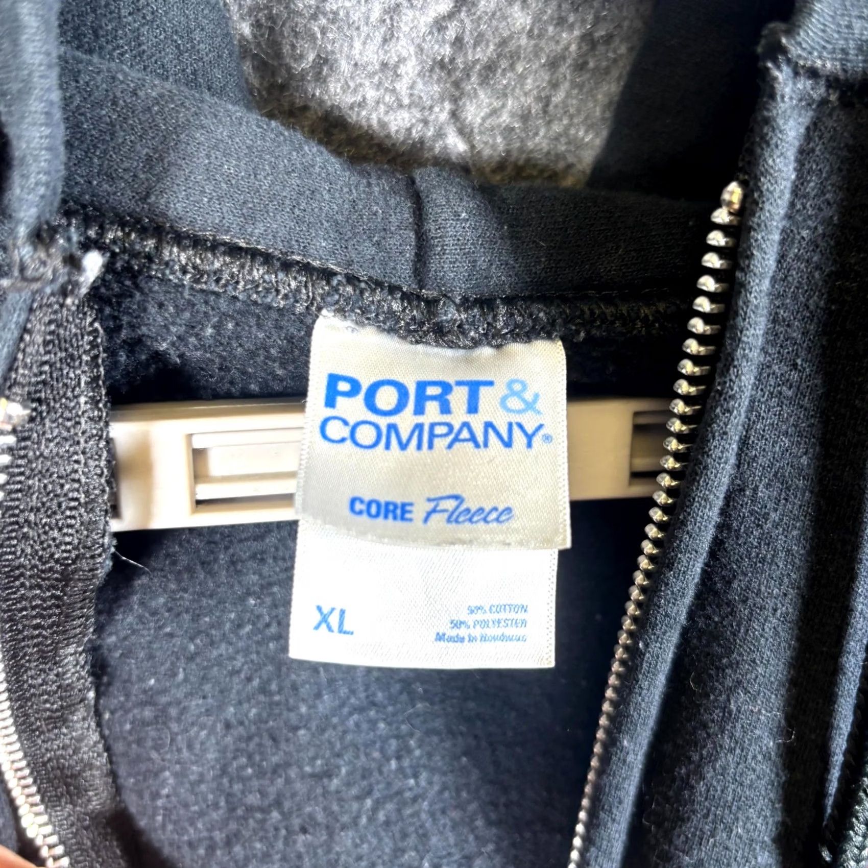 Port & Company Port & Company Hoodie Men’s XL Blue Cotton Core Fleece-Lined Zip-Up Hooded Full Zip Sweatshirt Size US XL / EU 56 / 4 - 6 Thumbnail