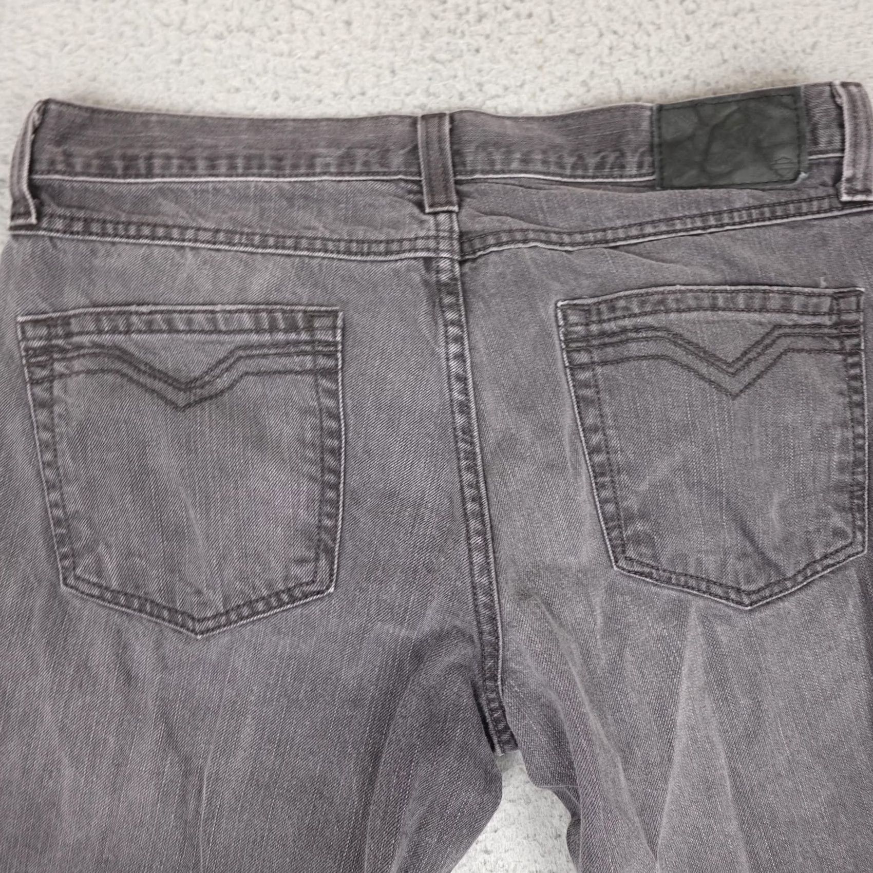 Harley Davidson Harley-Davidson Jeans Mens Black Denim Straight Leg Faded Distressed Pants 34x31 Logo Biker Motorcycle Size US 34 / EU 50 - 7 Thumbnail