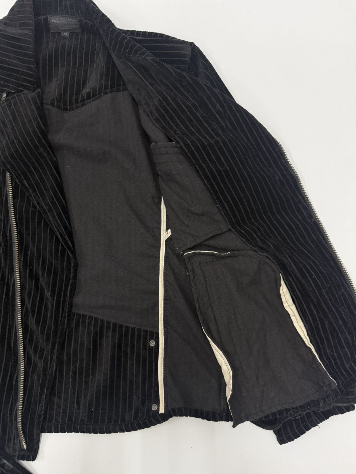 Japanese Brand 🔥 Power To The People Velvet Double Collar Japan UrbanJacket Size US S / EU 44-46 / 1 - 8 Thumbnail
