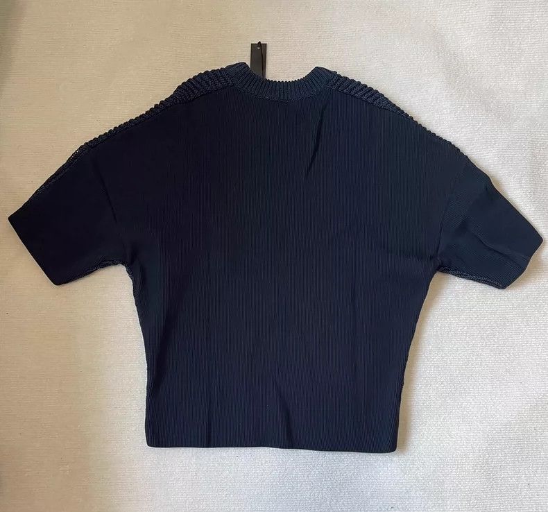 Jil Sander Jil Sander Spliced knitted short-sleeved sweatshirt Size L / US 10 / IT 46 - 2 Thumbnail