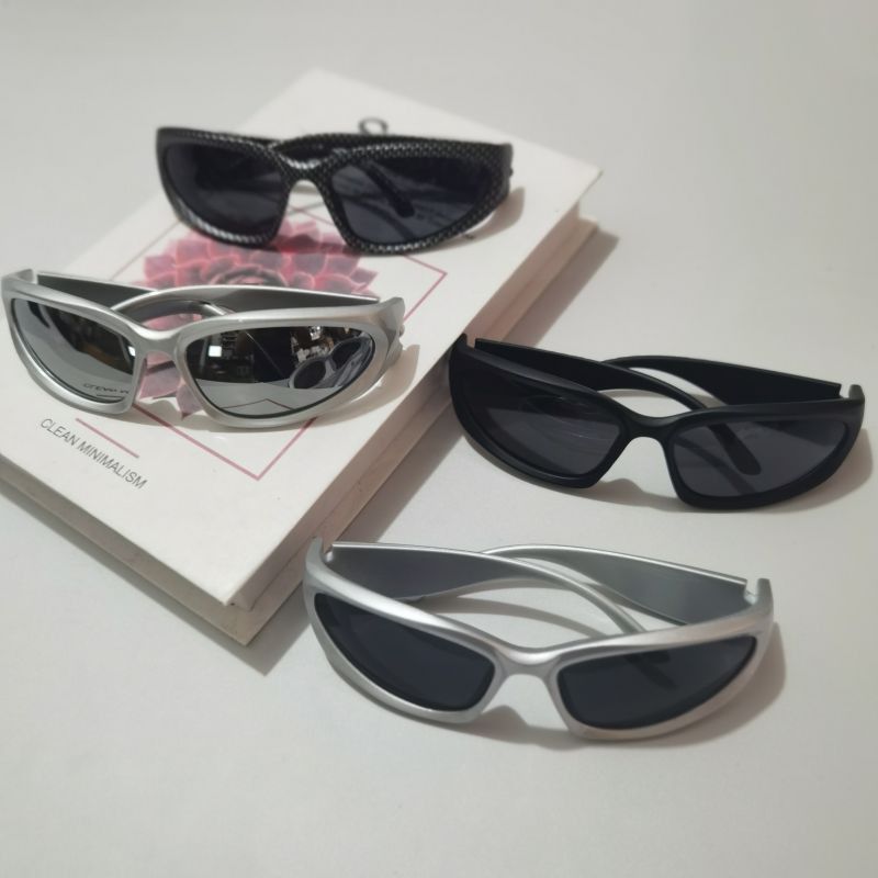 VIBE Hip-hop Street ins style custom avant-garde sunglasses Size ONE SIZE - 2 Thumbnail