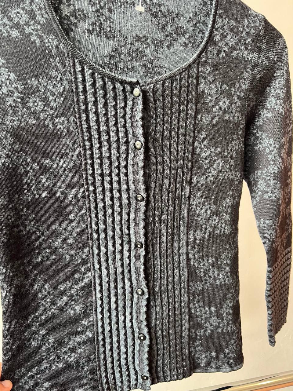 Moods of Norway OLEANA CLASSIC NORWAY TRADITION MERINO WOOL CARDIGAN SWEATER Size XS / US 0-2 / IT 36-38 - 6 Thumbnail