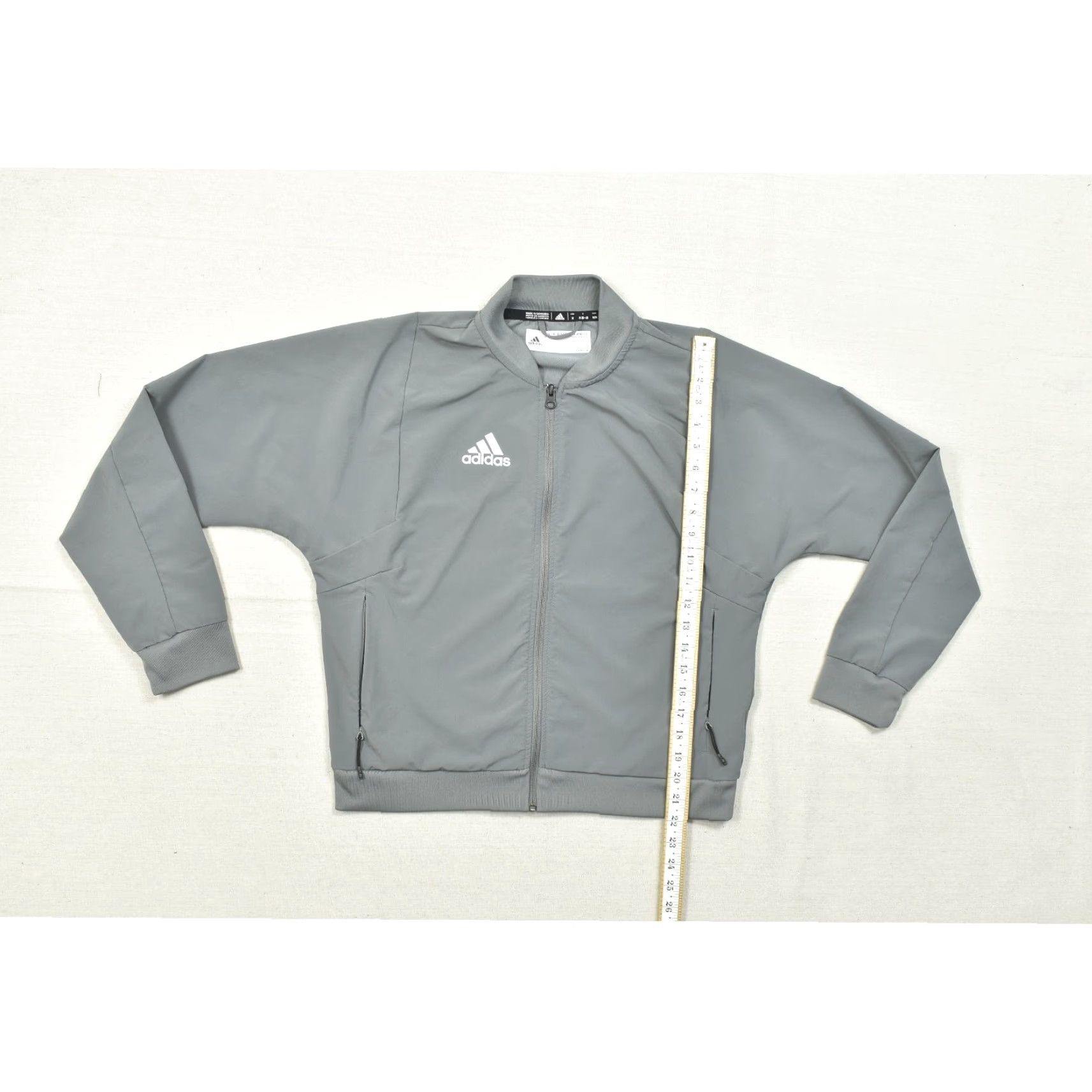 Adidas Adidas Grey Full Zip Track Jacket Womens M Medium Grey Athletic Bomber Style Jacket Size M / US 6-8 / IT 42-44 - 4 Thumbnail